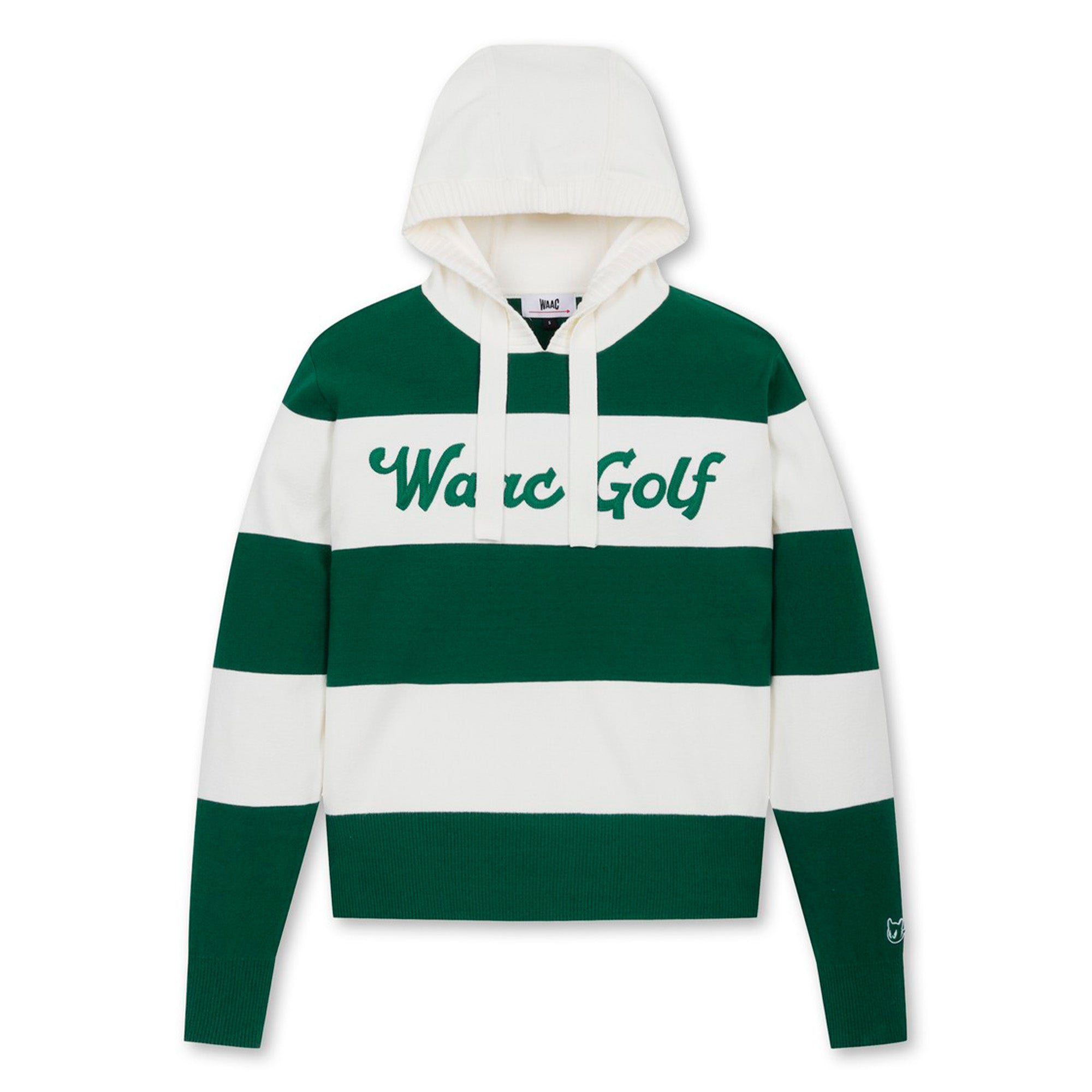 【25SS 新作|WEB限定】WOMEN ボールドボーダーニットフーディー グリーン