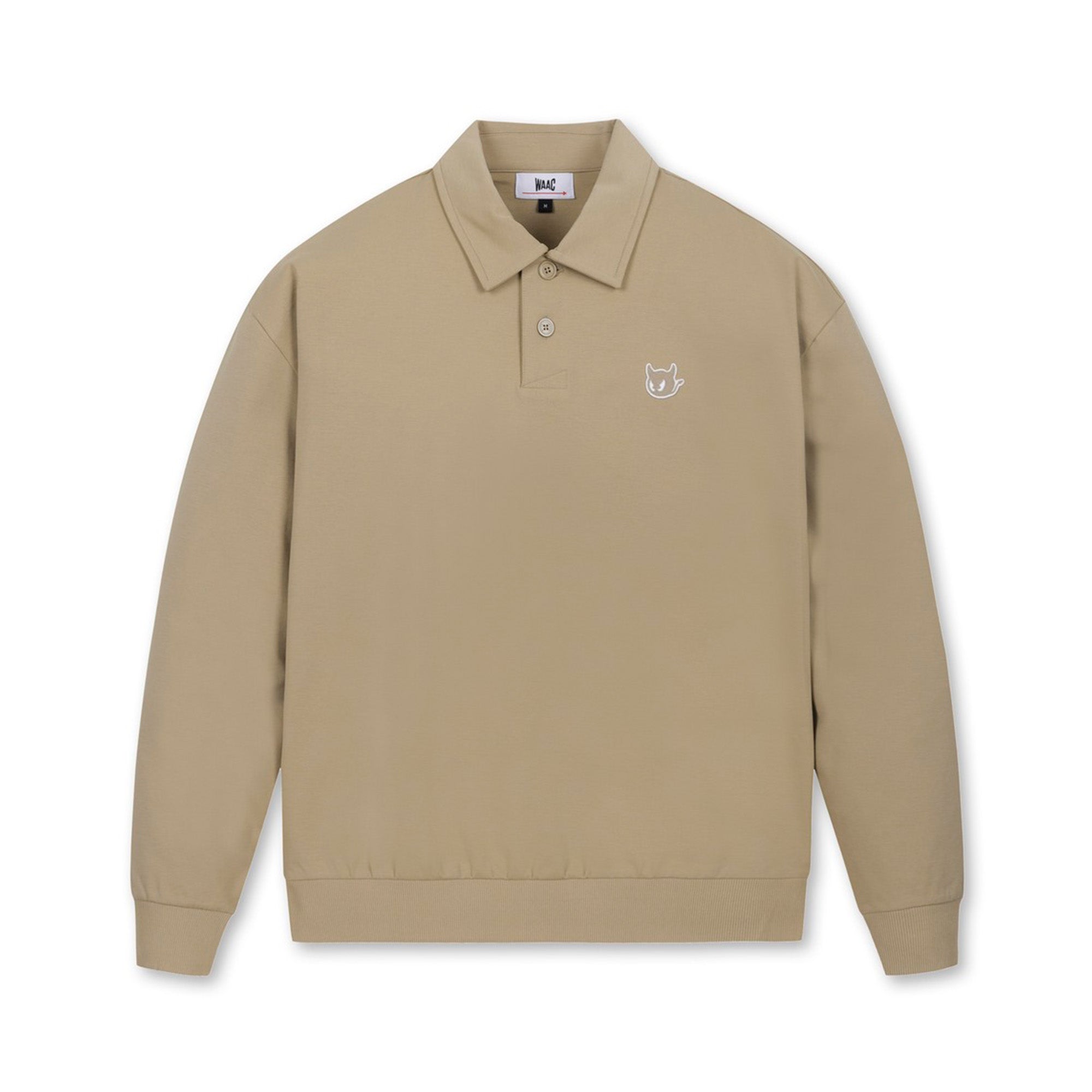 【WEB限定】MEN WAACKYスウェットポロシャツ ベージュ