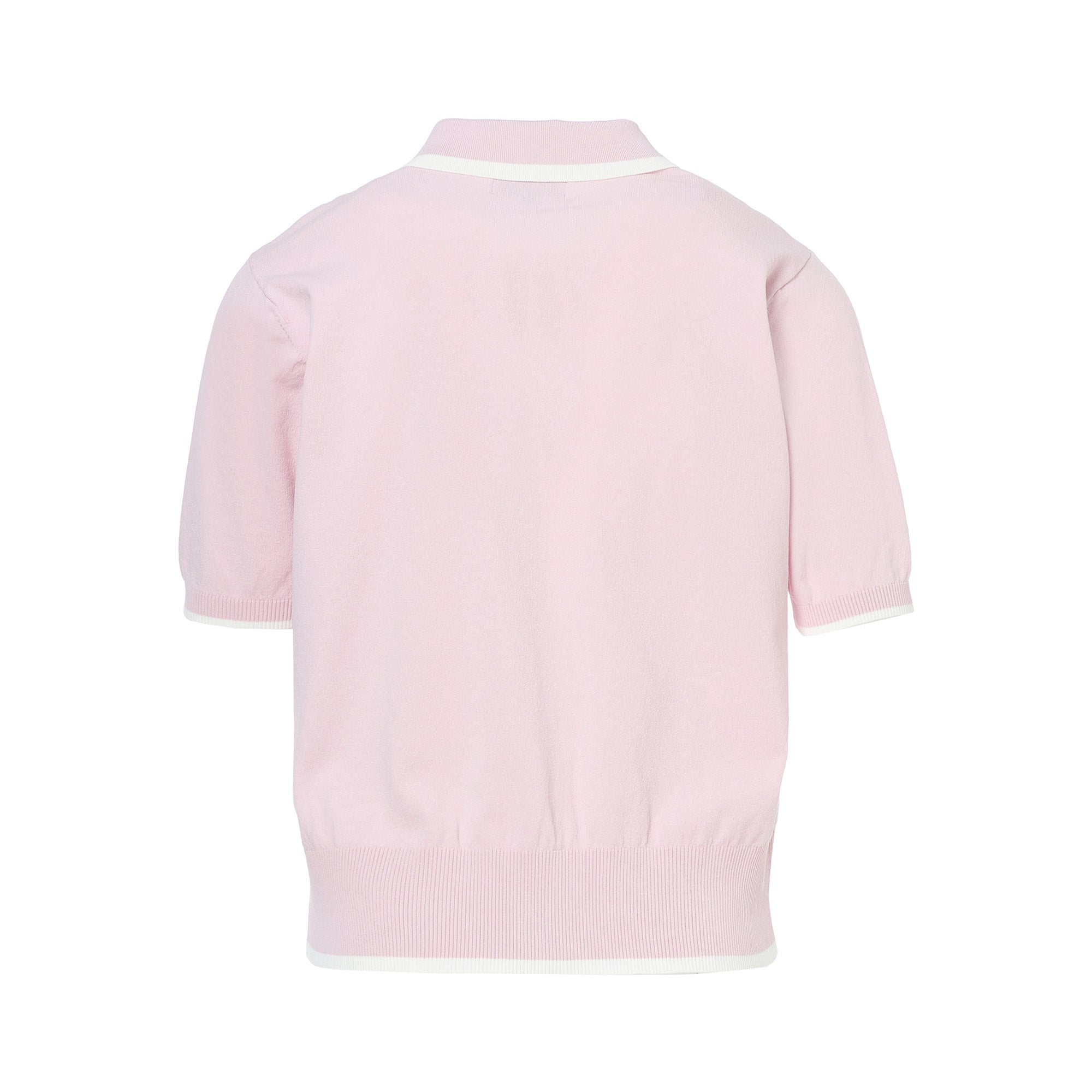 WOMEN シーズナルニットポロシャツ ピンク