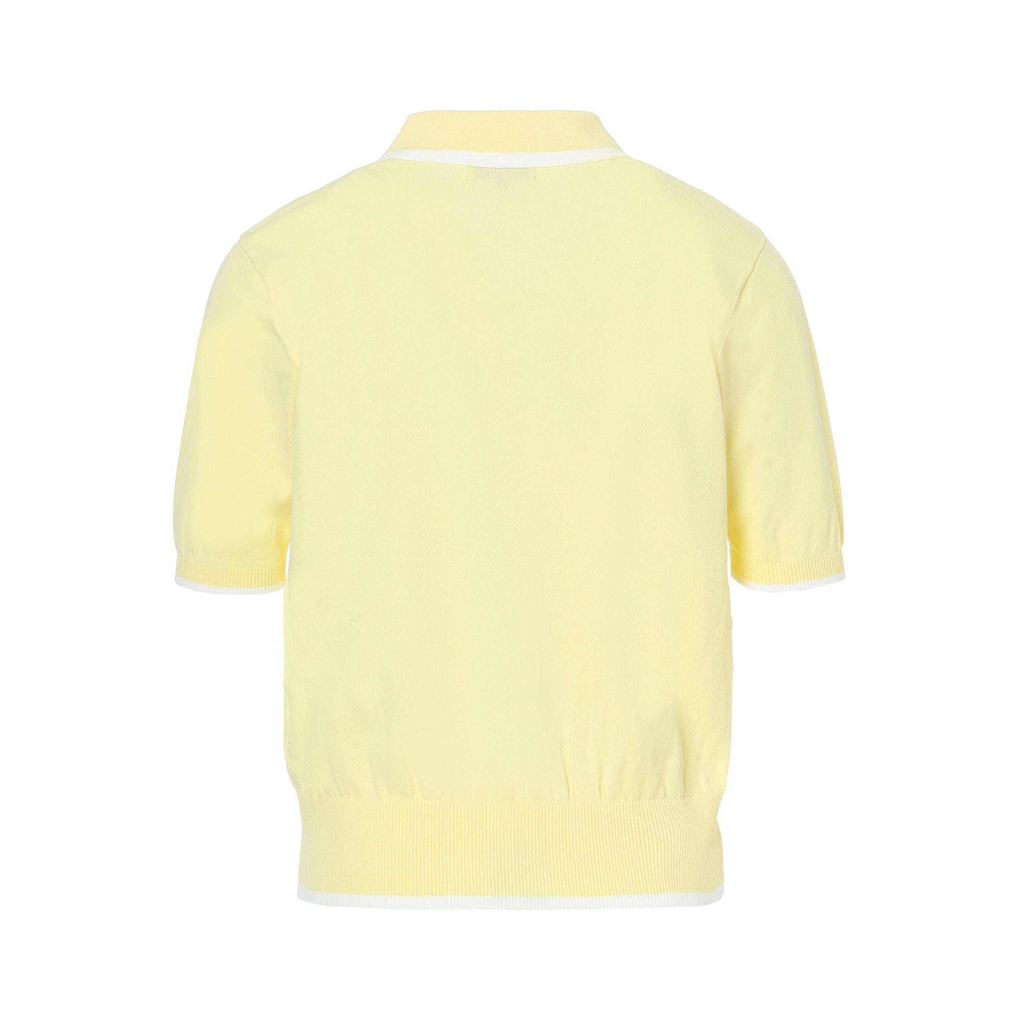 WOMEN シーズナルニットポロシャツ イエロー