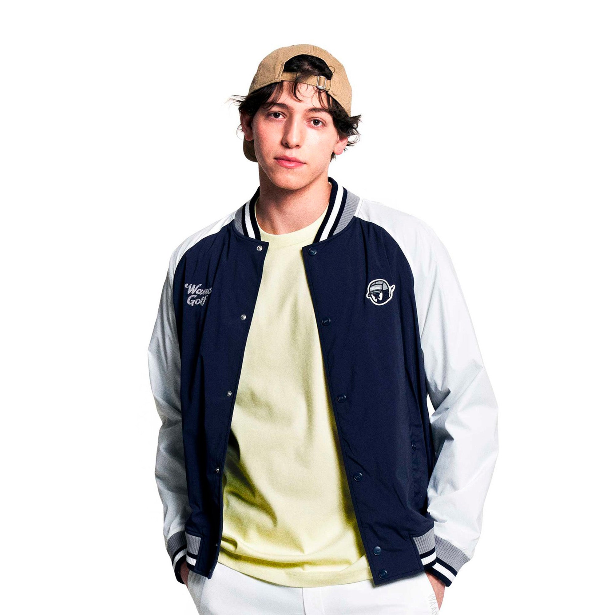 【一部店舗限定】MEN バーシティジャケット ネイビー