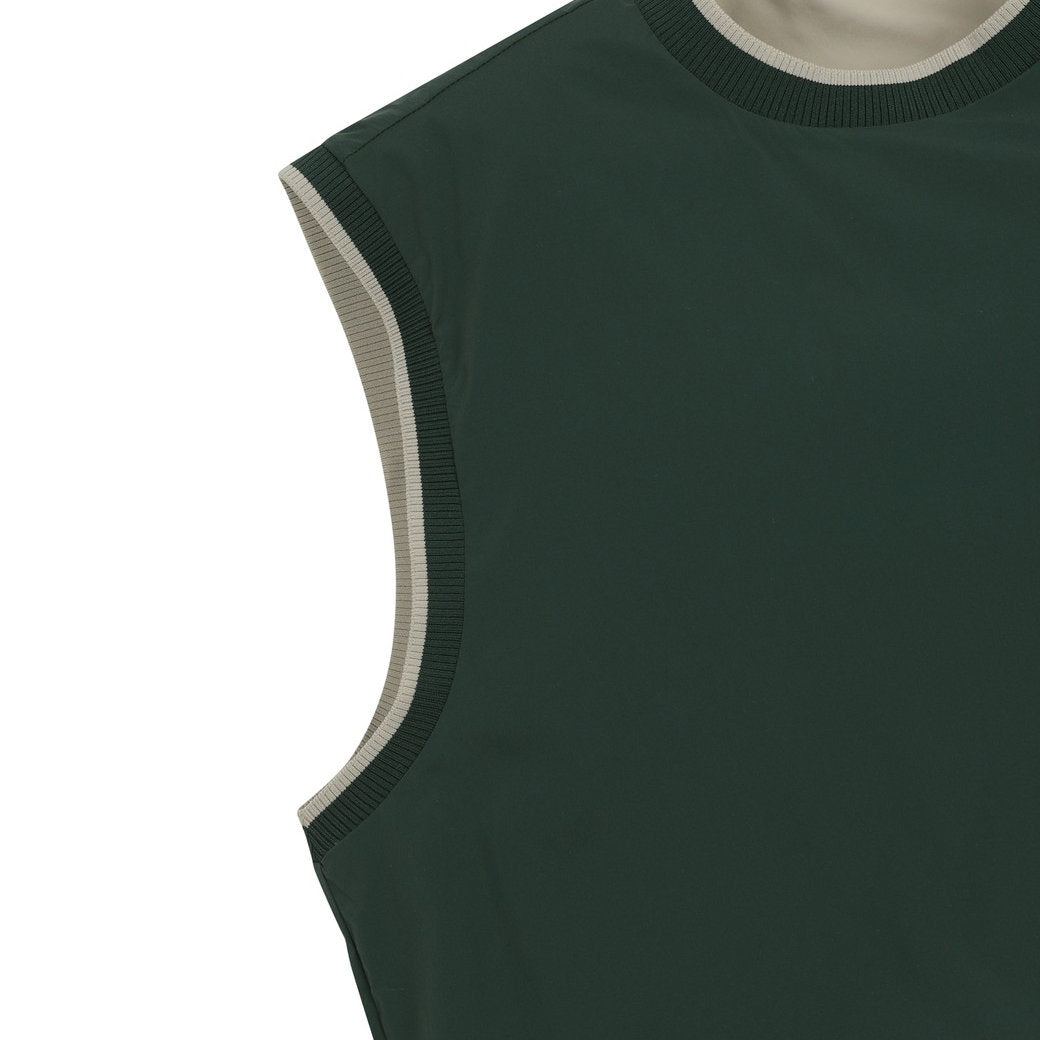 MEN リバーシブルベスト ダークグリーン