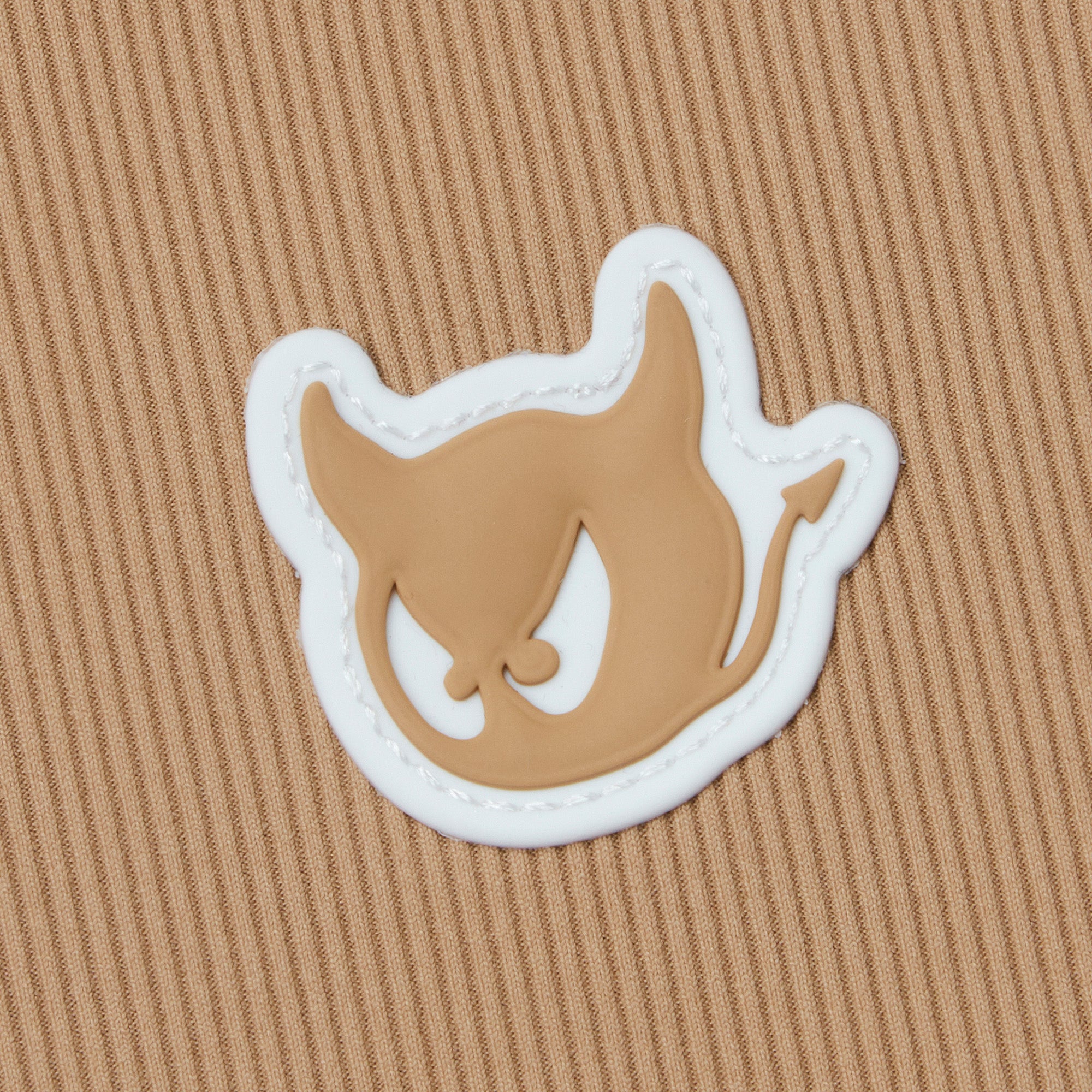 WOMEN リブポロシャツ バーガンディ