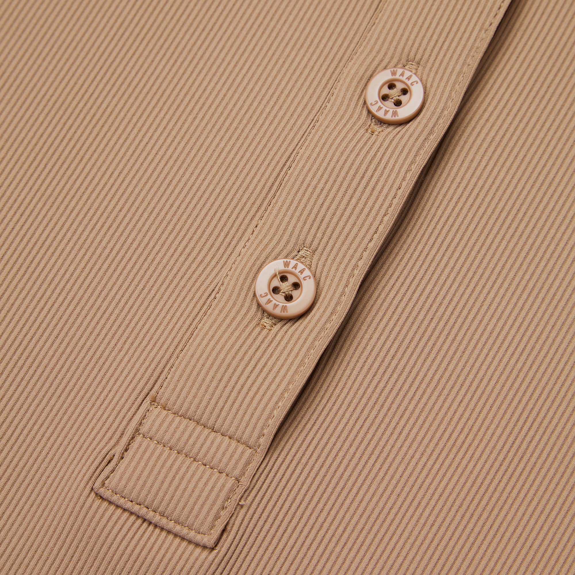 WOMEN リブポロシャツ バーガンディ