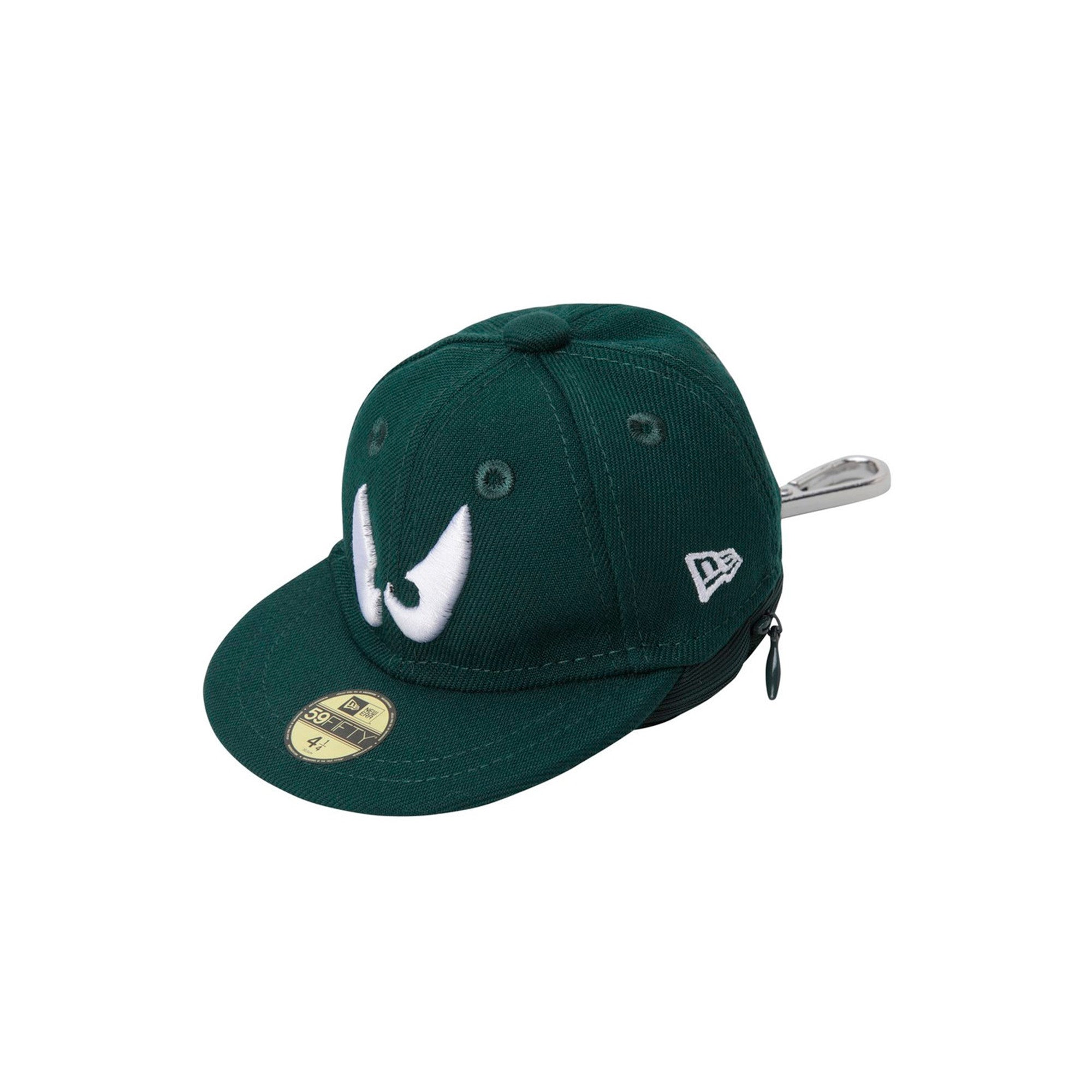 UNISEX NEW ERA FACE WAACKY CAPボールポーチ ダークグリーン