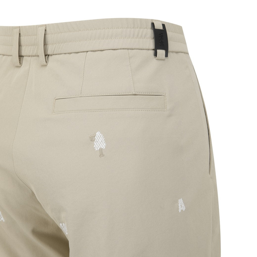 MEN ロゴエンブロイダリーパンツ ベージュ