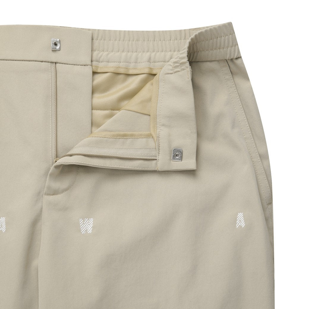 MEN ロゴエンブロイダリーパンツ ベージュ