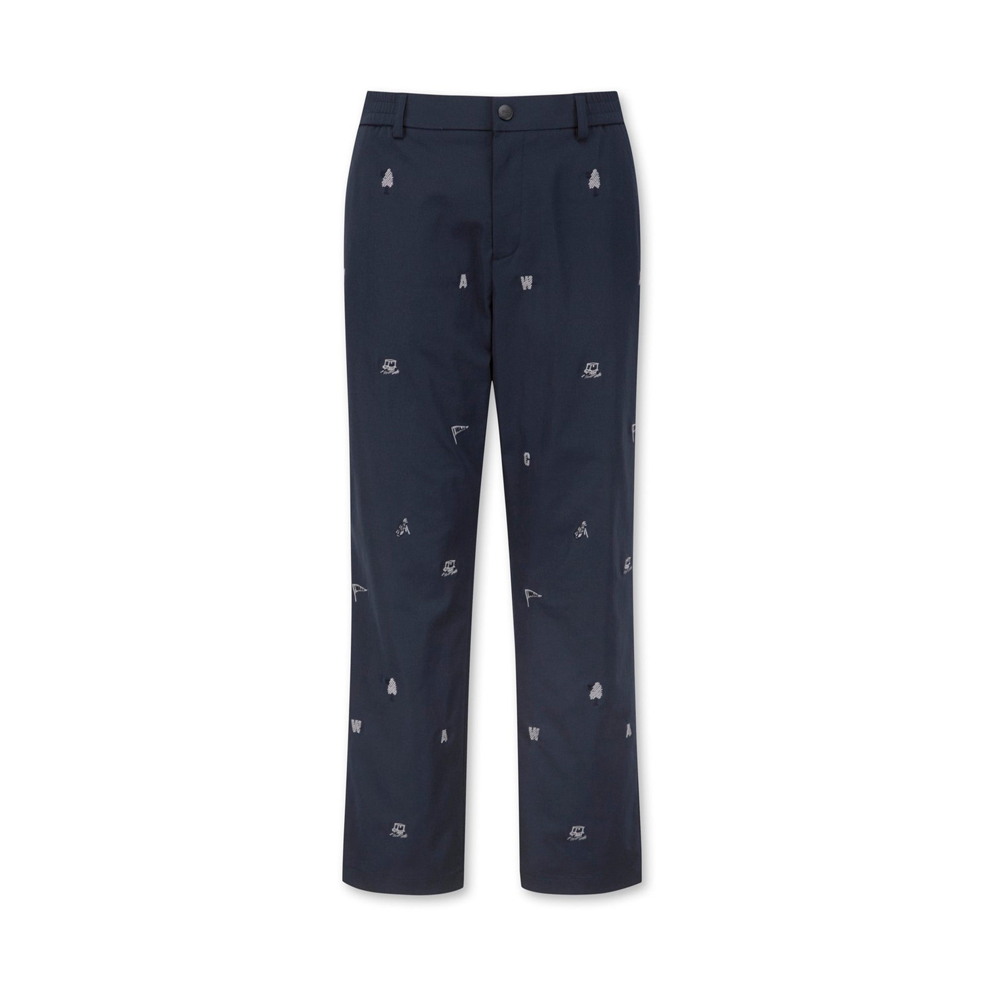 【25SS 新作】MEN ロゴエンブロイダリーパンツ ネイビー
