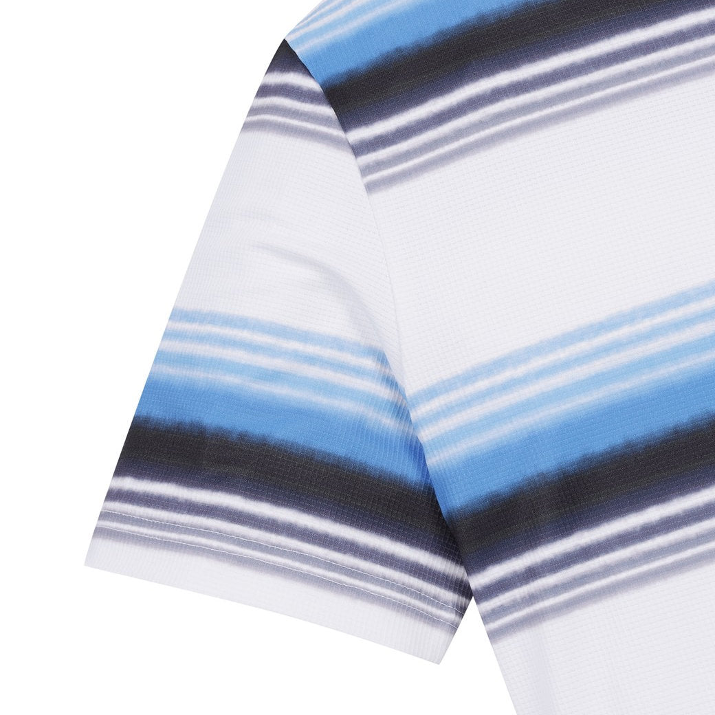 【25SS 新作|WEB限定】MEN ボーダーポロシャツ ターコイズ