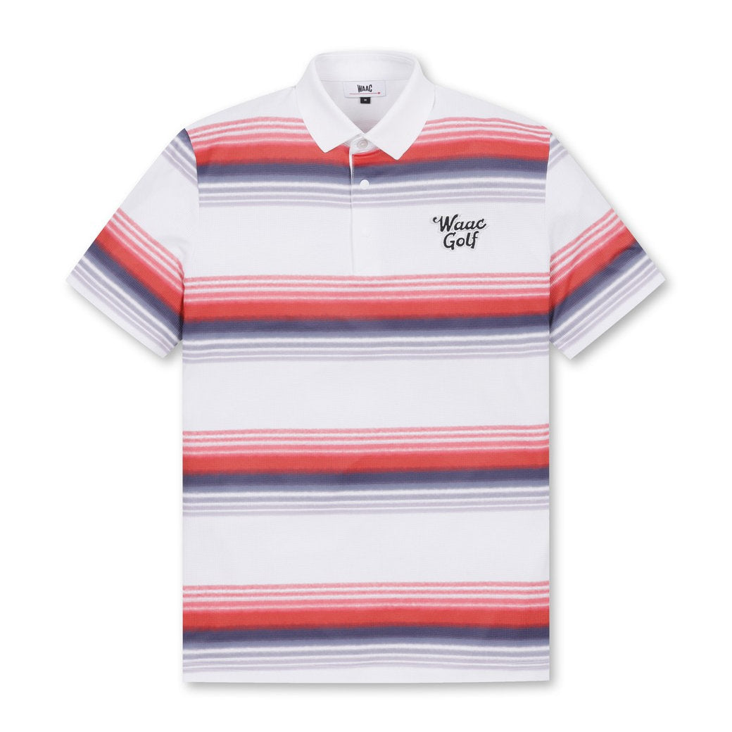 【WEB限定】MEN ボーダーポロシャツ レッド