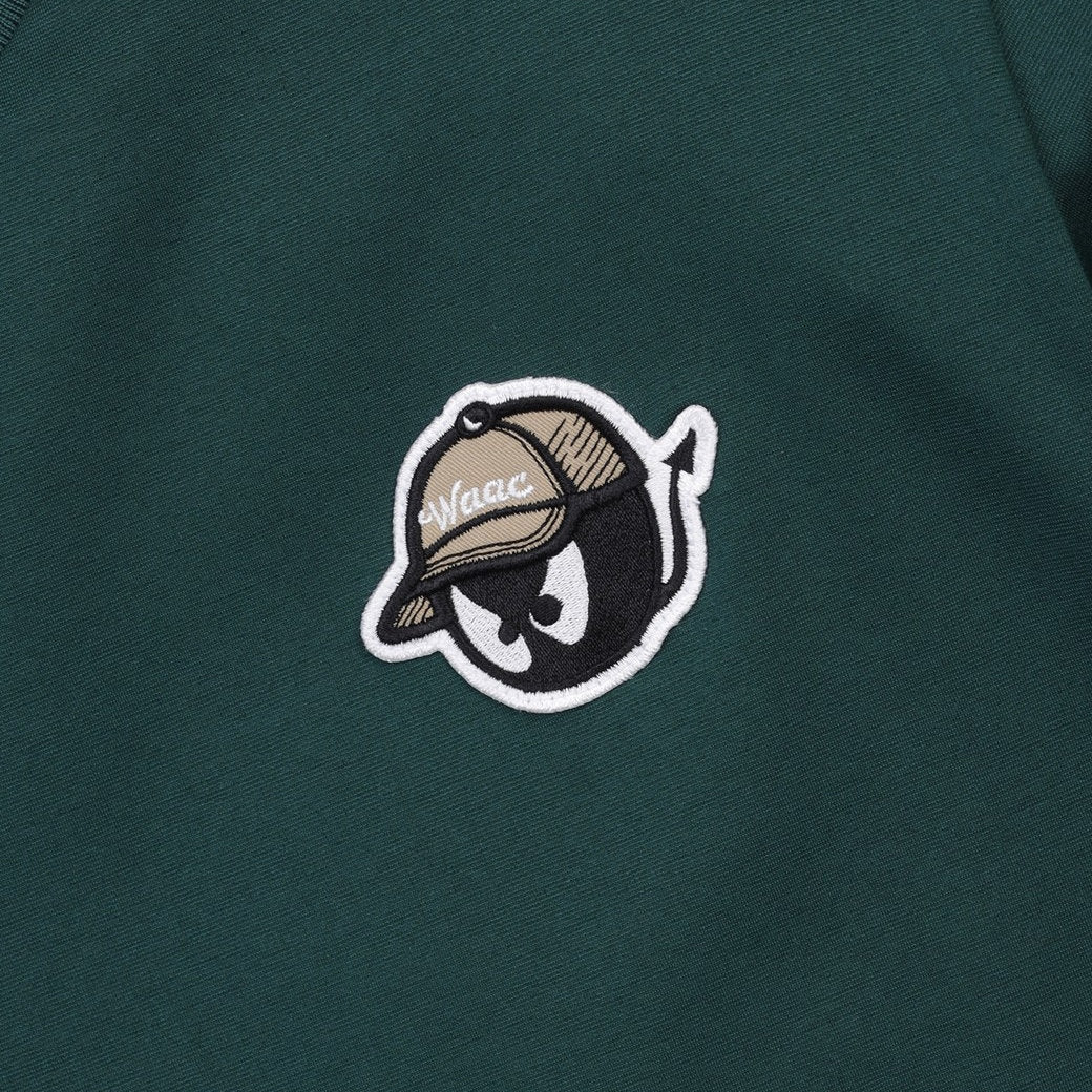 UNISEX バックロゴクルーネックTシャツ ダークグリーン