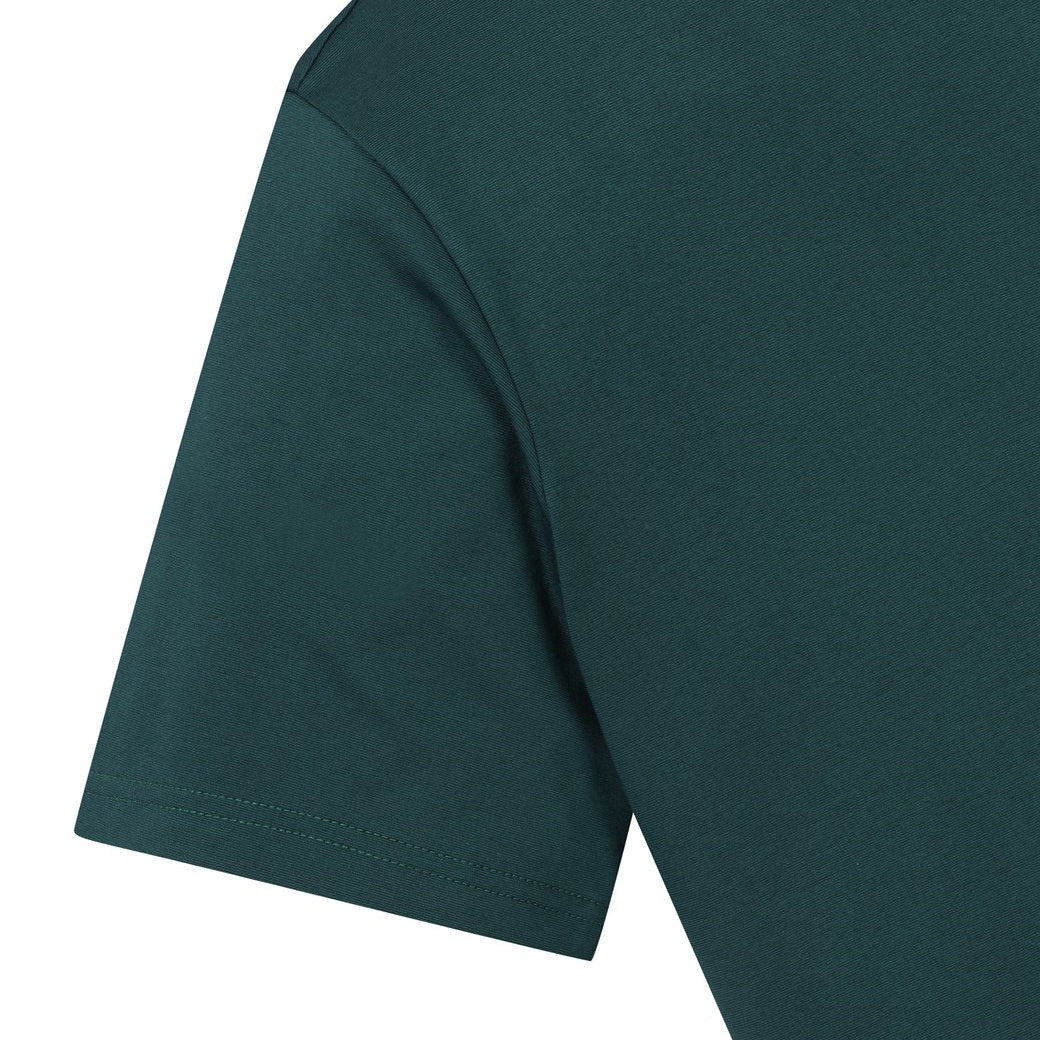 UNISEX バックロゴクルーネックTシャツ ダークグリーン
