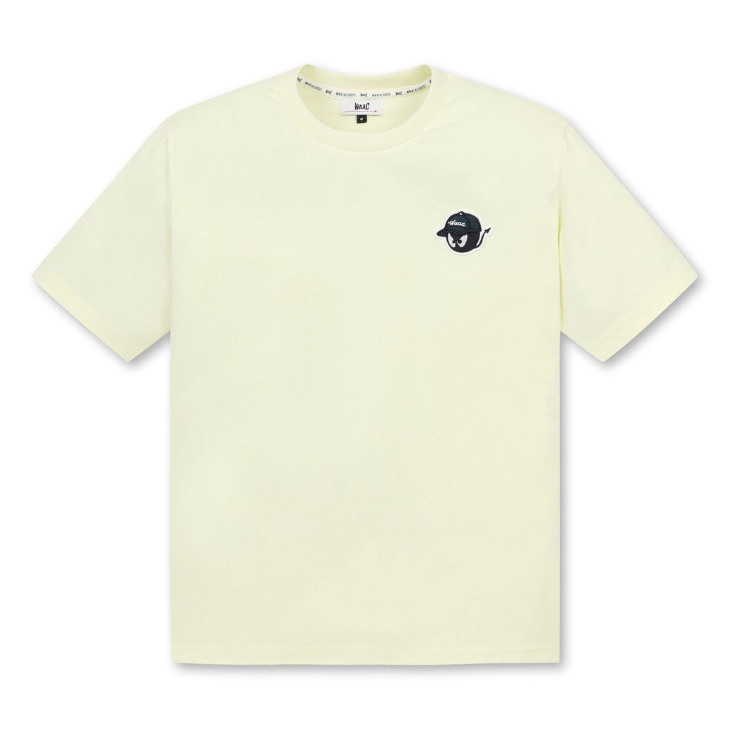 UNISEX バックロゴクルーネックTシャツ イエロー