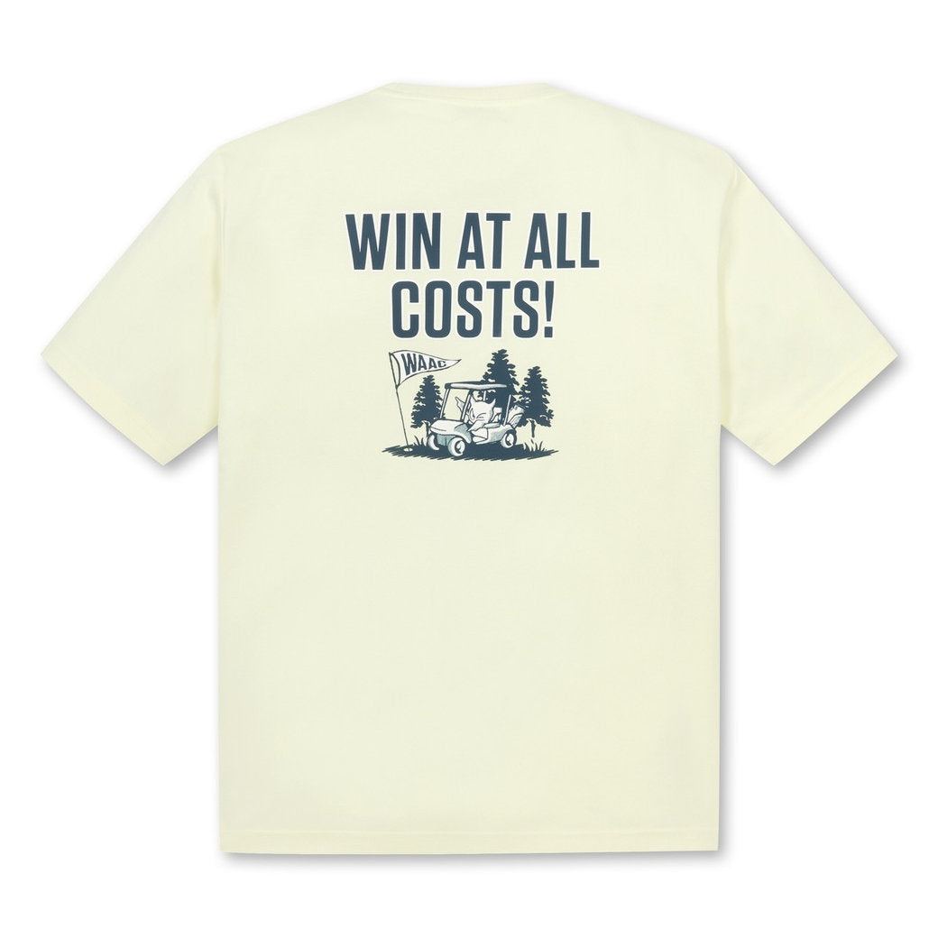 UNISEX バックロゴクルーネックTシャツ イエロー