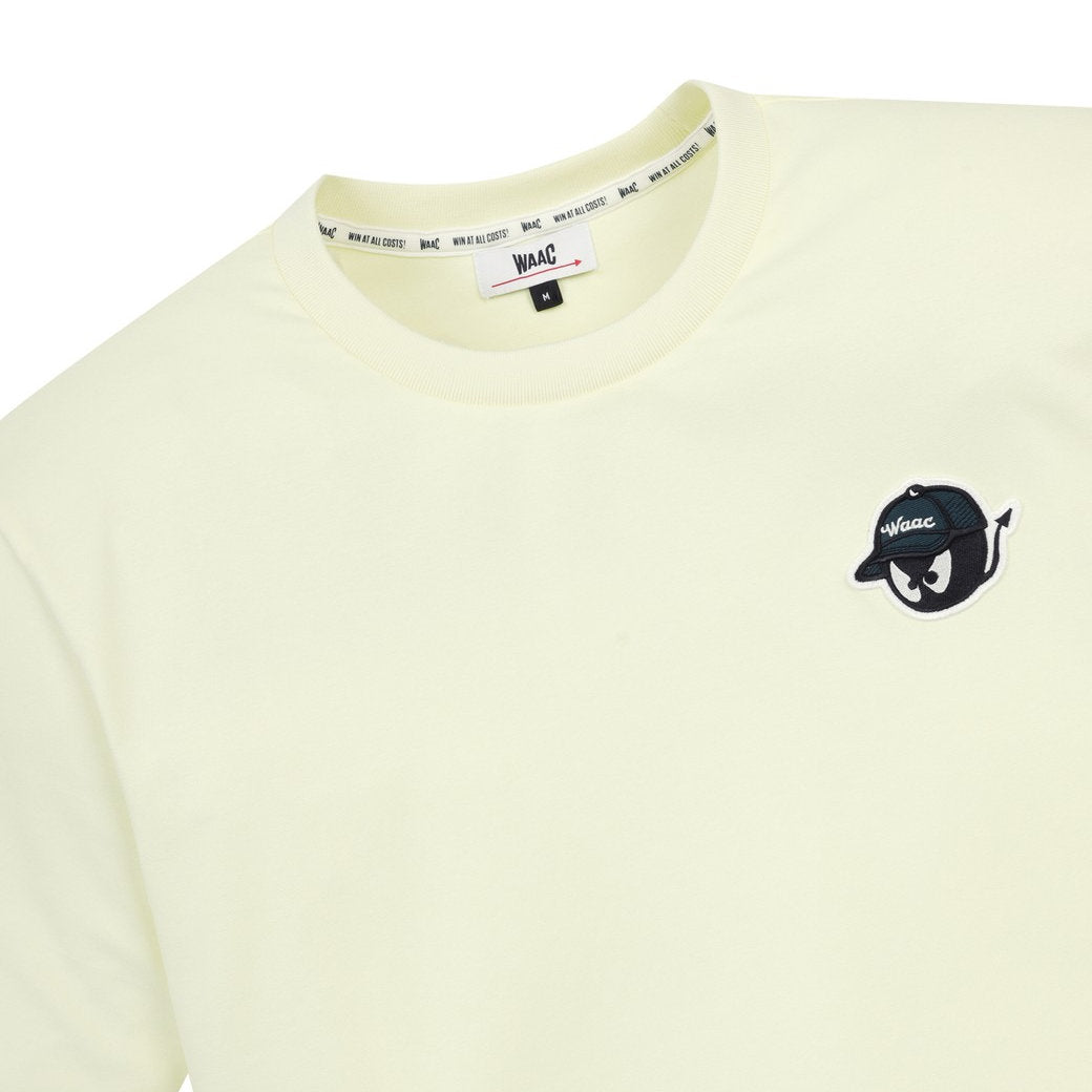 UNISEX バックロゴクルーネックTシャツ イエロー