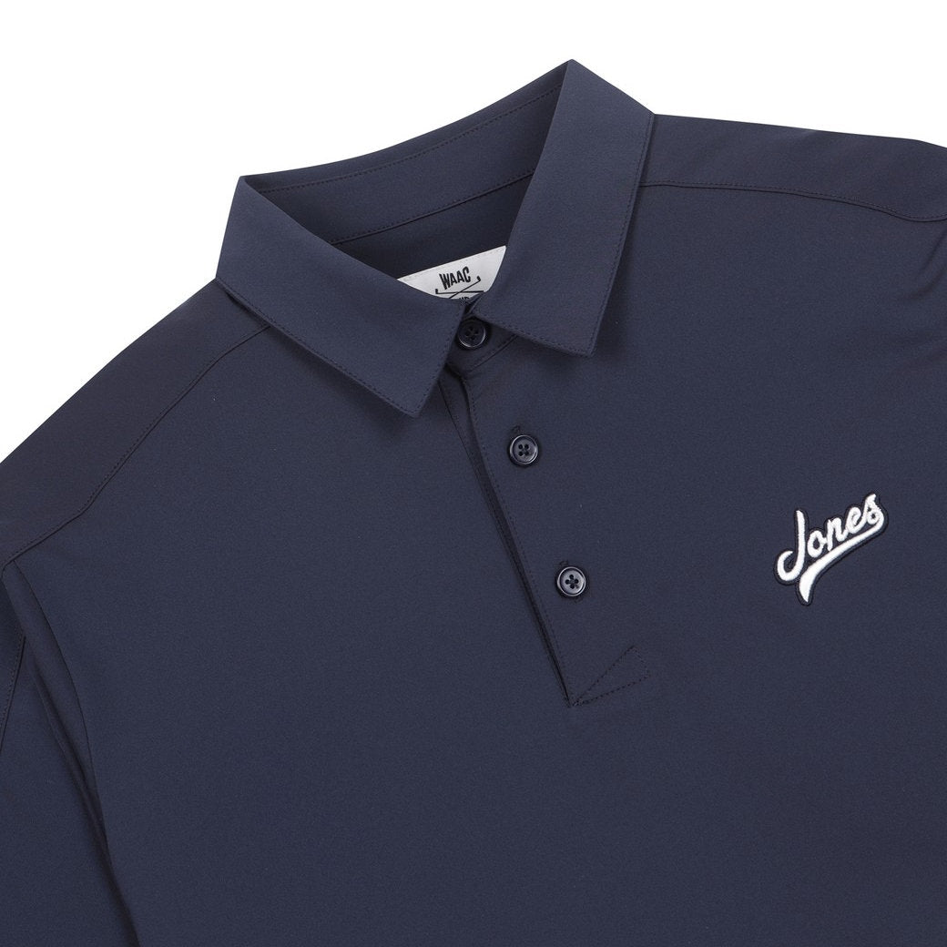 【WAAC X JONES】MEN ラインポイントポロシャツ ネイビー