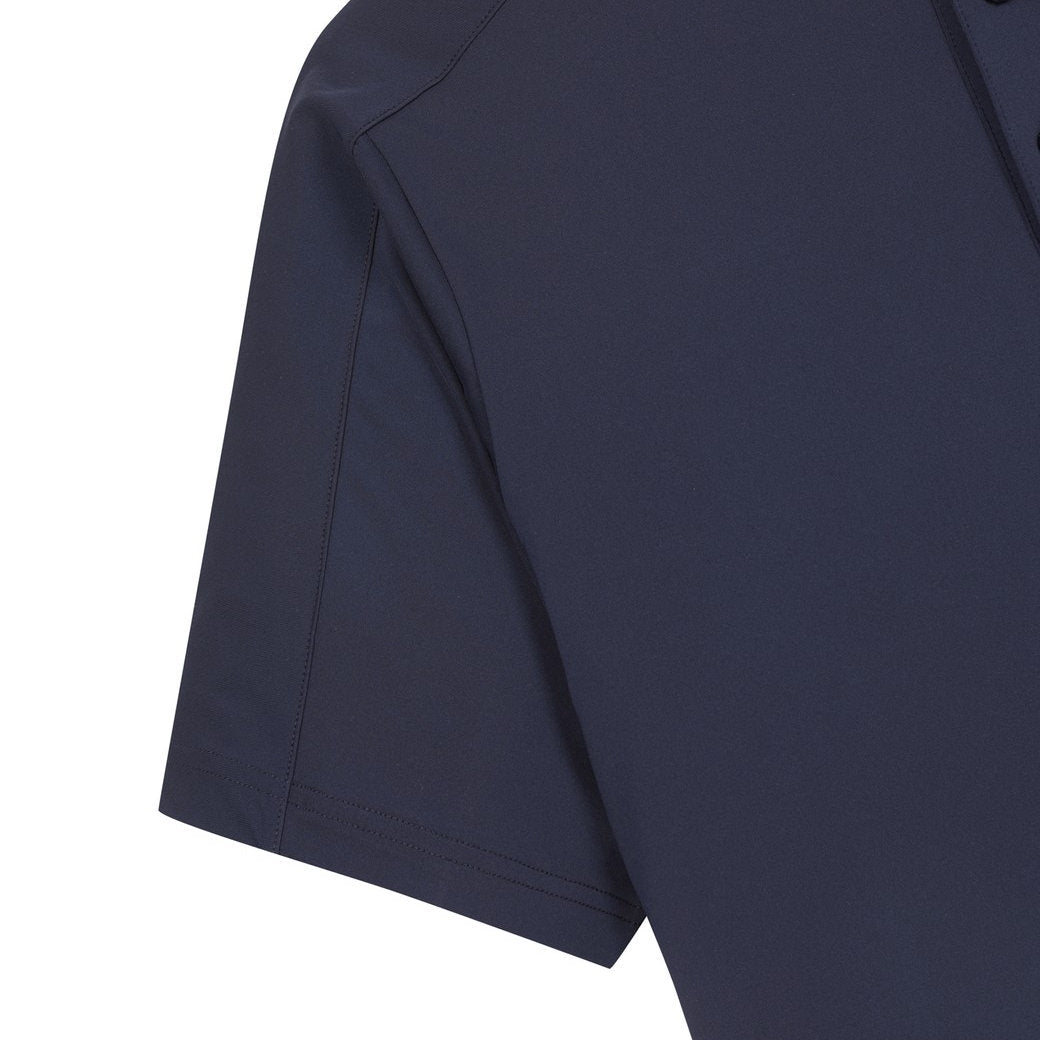 【WAAC X JONES】MEN ラインポイントポロシャツ ネイビー