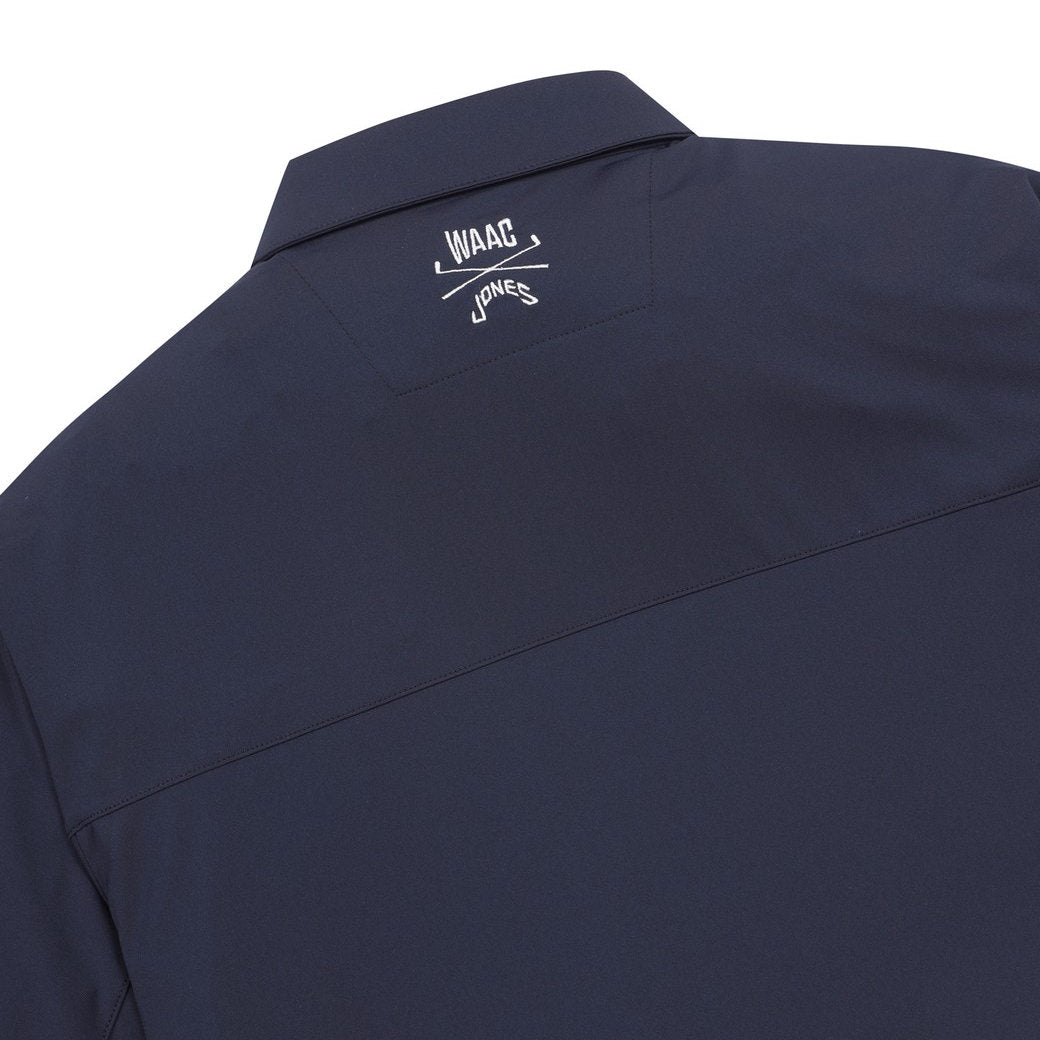 【WAAC X JONES】MEN ラインポイントポロシャツ ネイビー