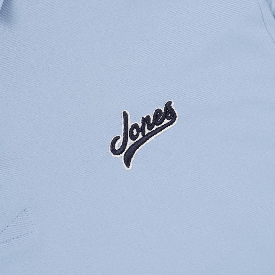 【WAAC X JONES】MEN ラインポイントポロシャツ ライトブルー