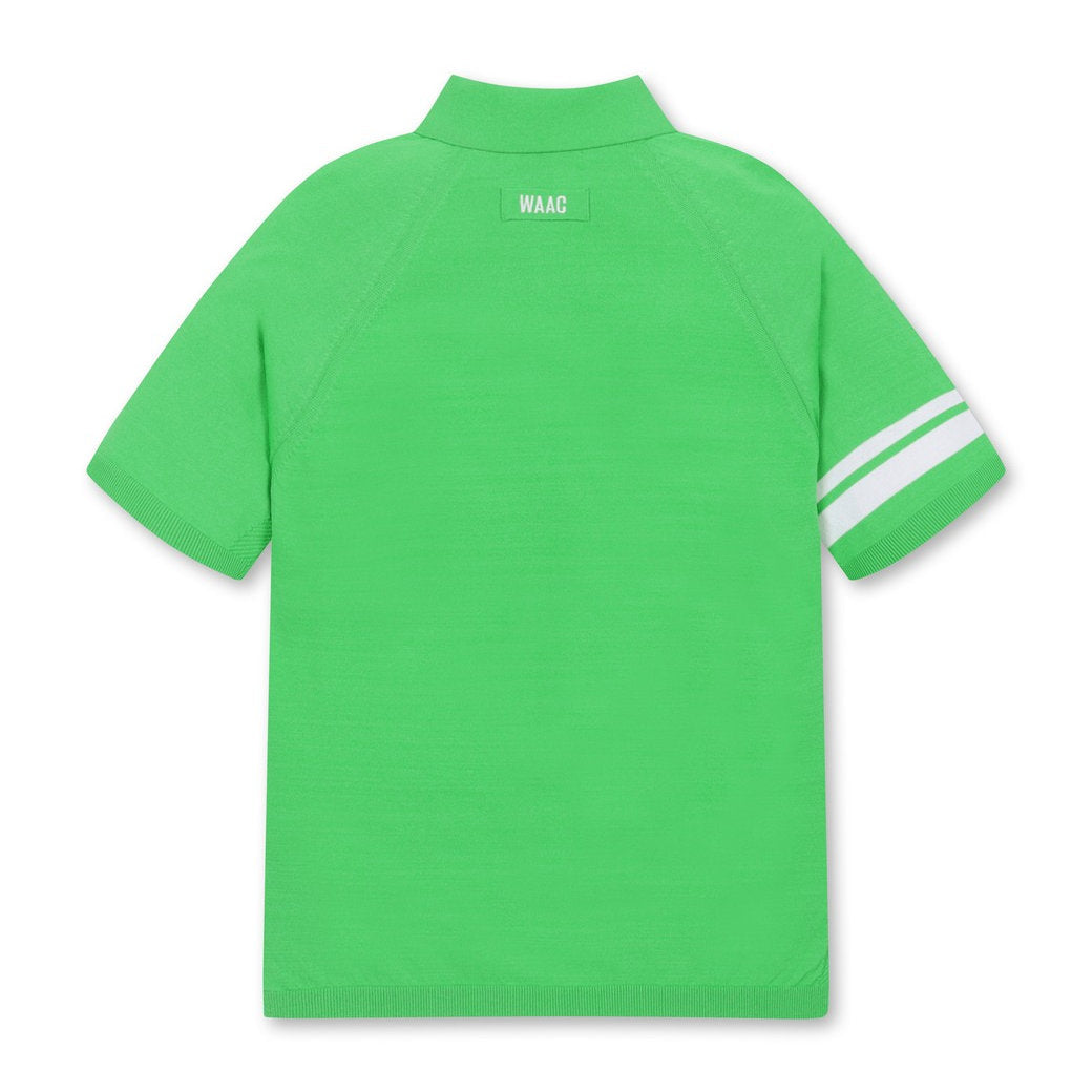 【25SS 新作|WEB限定】MEN ホールガーメントニットポロ ネオングリーン