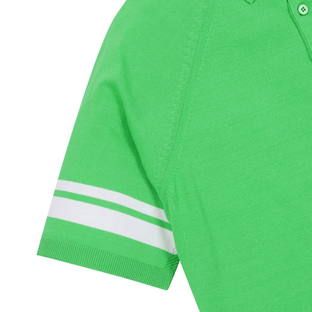 【25SS 新作|WEB限定】MEN ホールガーメントニットポロ ネオングリーン