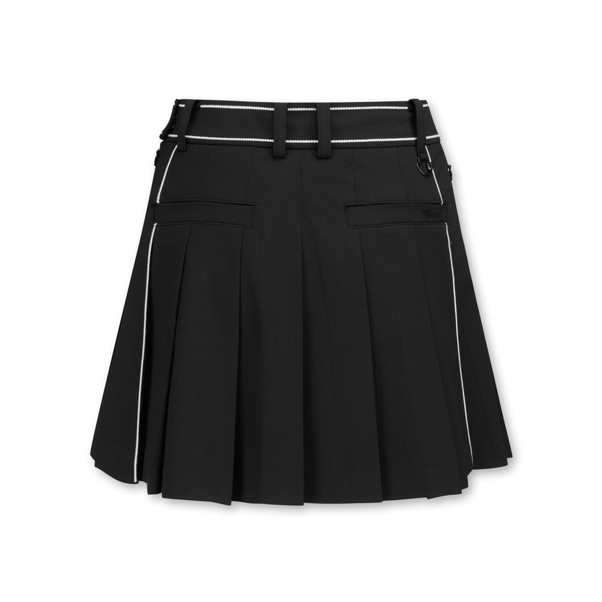 WOMEN ESSENTIALプリーツスカート ブラック