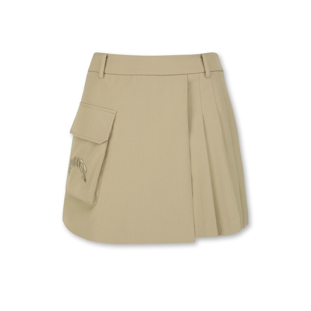 【WAAC X JONES】WOMEN プリーツショートパンツ ベージュ