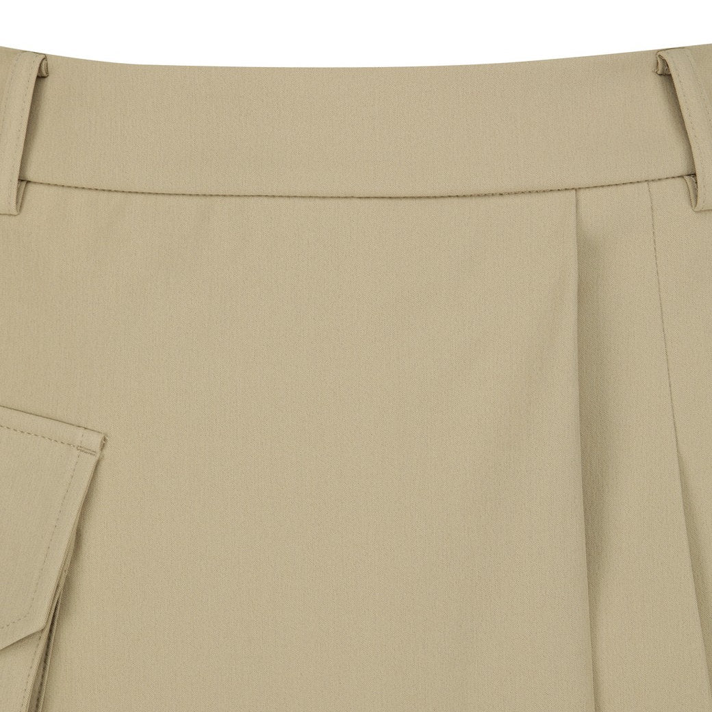 【25SS 新作|WAAC X JONES】WOMEN プリーツショートパンツ ベージュ