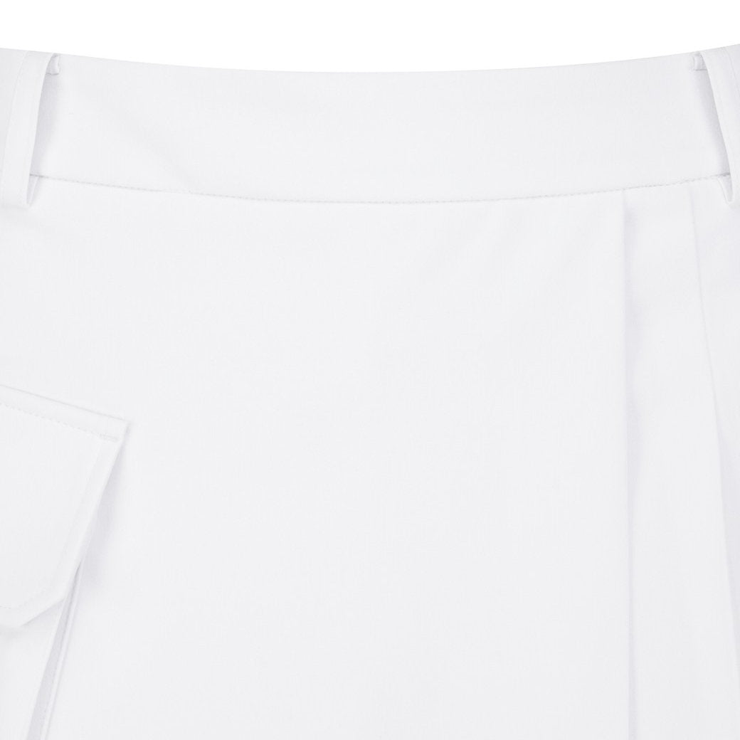 【WAAC X JONES】WOMEN プリーツショートパンツ ホワイト