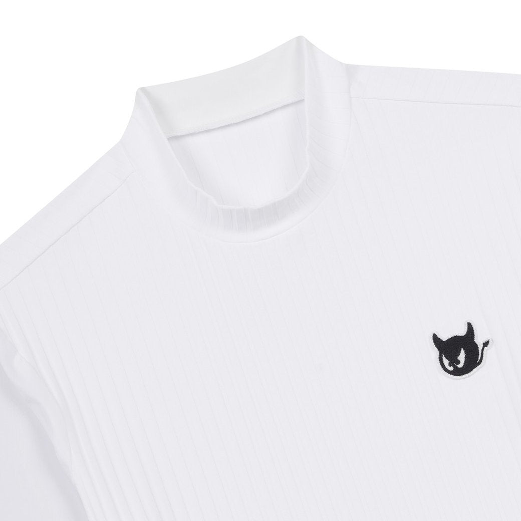 【25SS 新作】WOMEN クールリブハイブリッドモックネック ホワイト