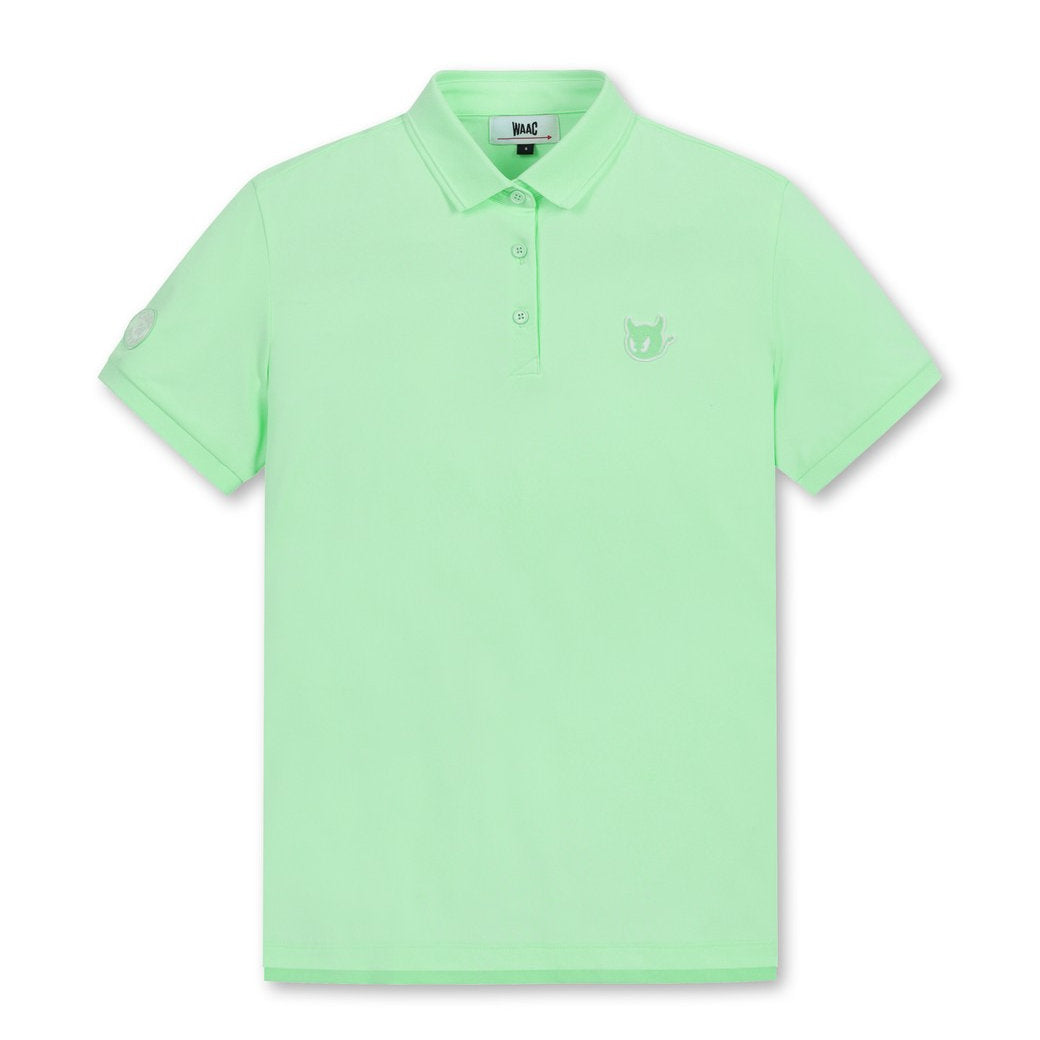 WOMEN ESSENTIAL ピケポロシャツ ミントグリーン