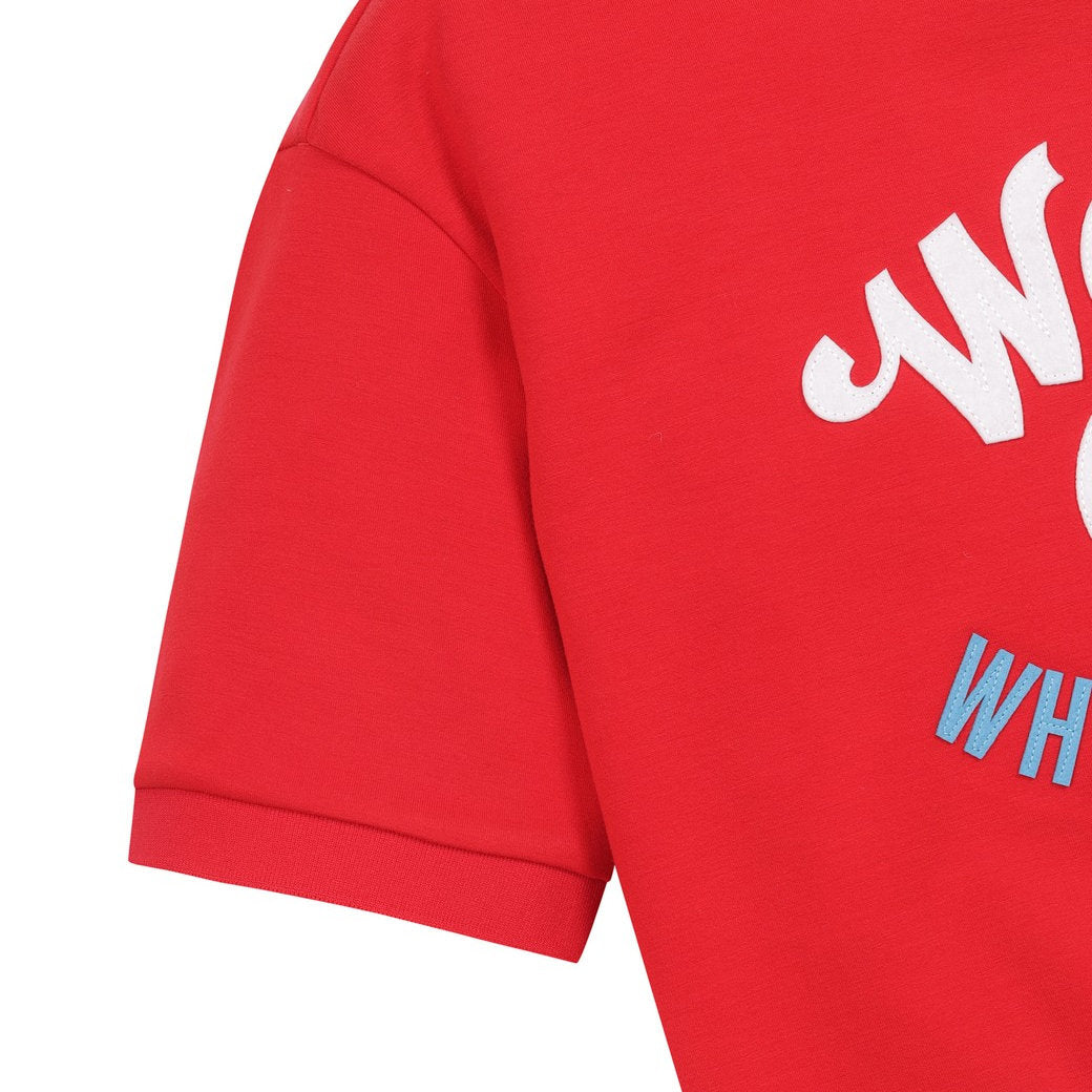 【25SS 新作|WEB限定】WOMEN ルーズフィットロゴスウェットシャツ レッド