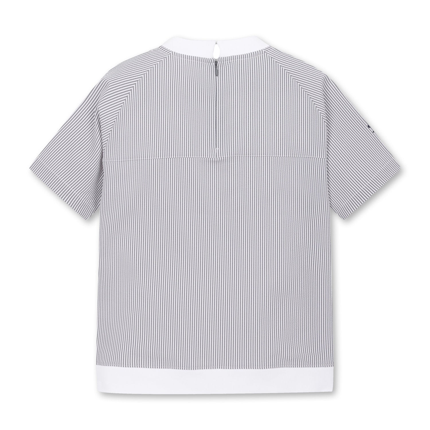 【25SS 新作|WAAC X JONES】WOMEN シアサッカーショートスリーブプルオーバー ネイビー