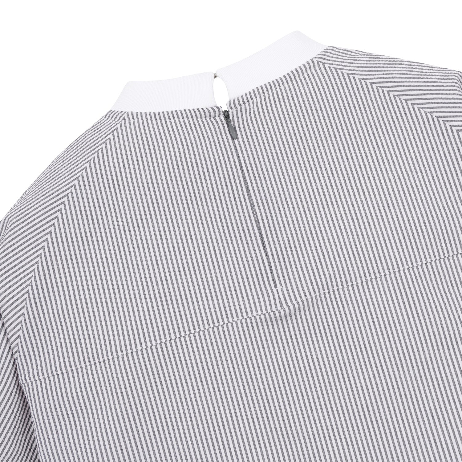 WOMEN シアサッカーショートスリーブプルオーバー ネイビー