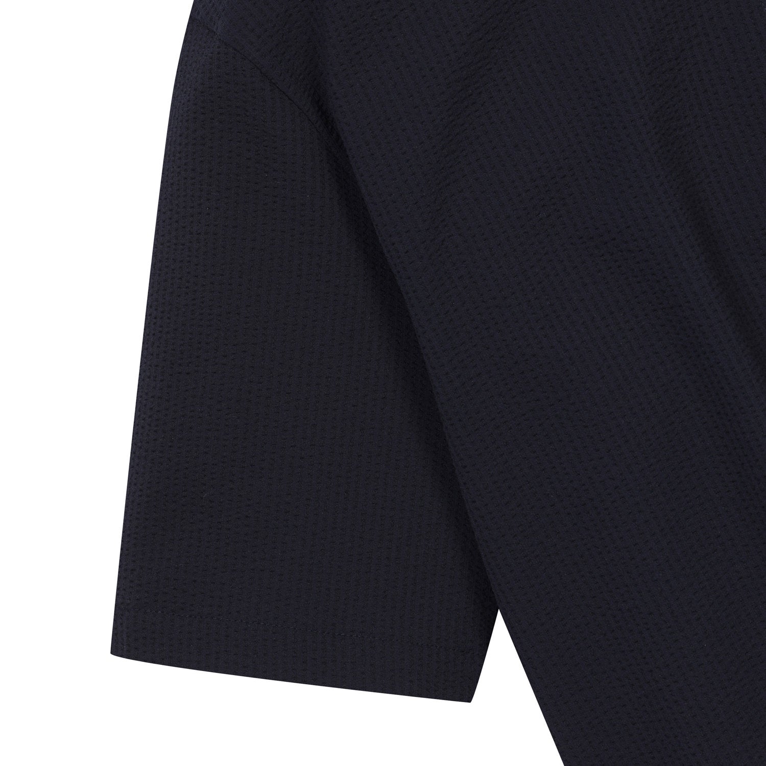 【25SS 新作|WAAC X JONES】WOMEN シアサッカーハーフジップトップス ネイビー