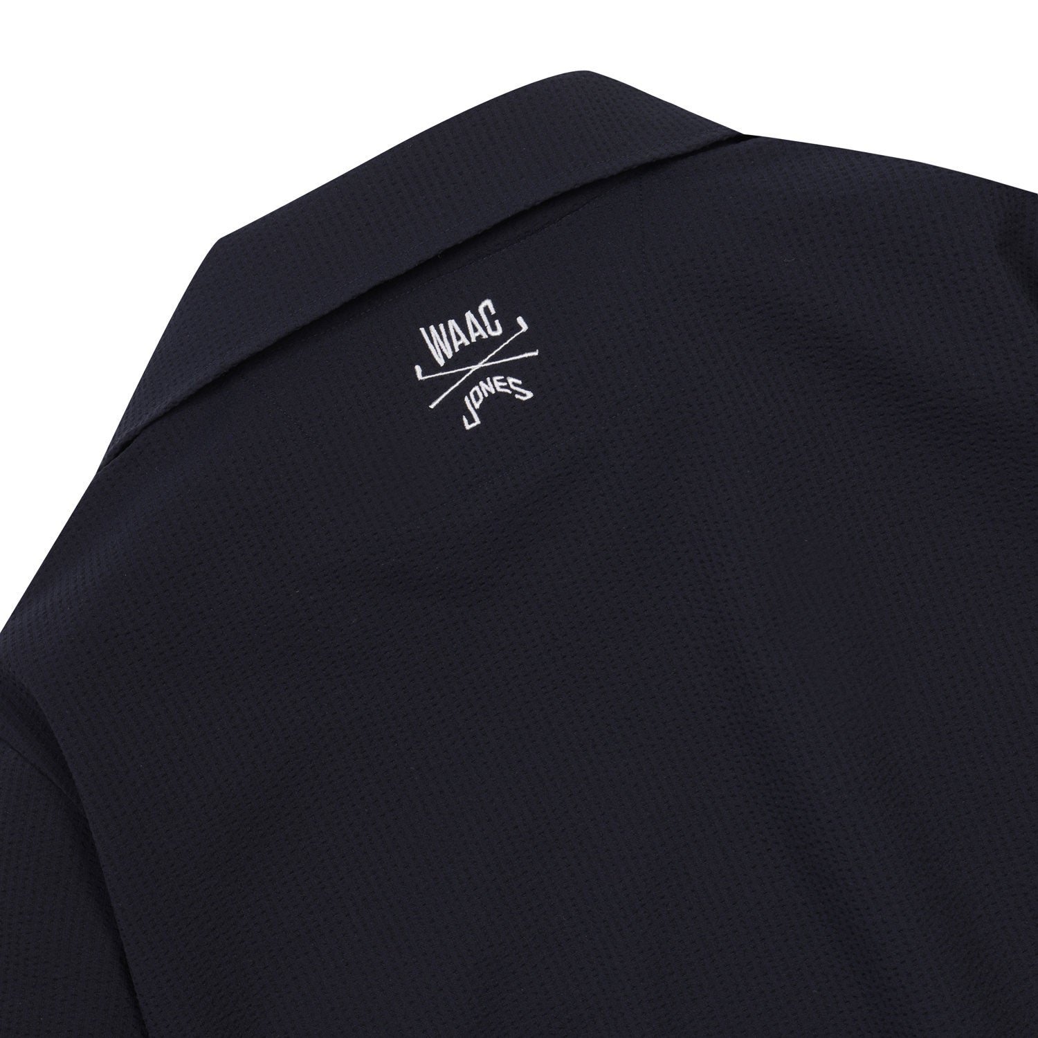 【25SS 新作|WAAC X JONES】WOMEN シアサッカーハーフジップトップス ネイビー