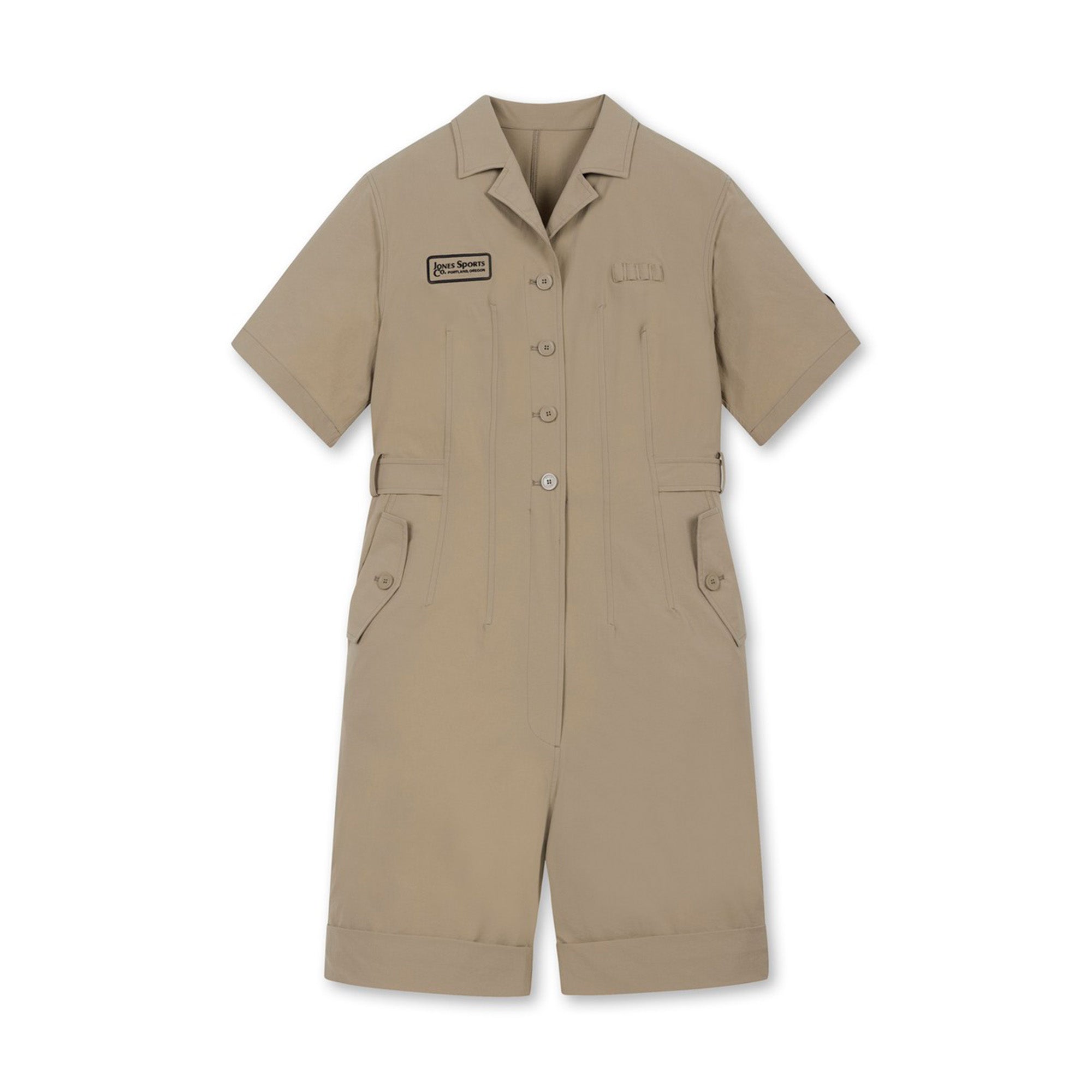 【WAAC X JONES】WOMEN ショートスリーブジャンプスーツ ベージュ