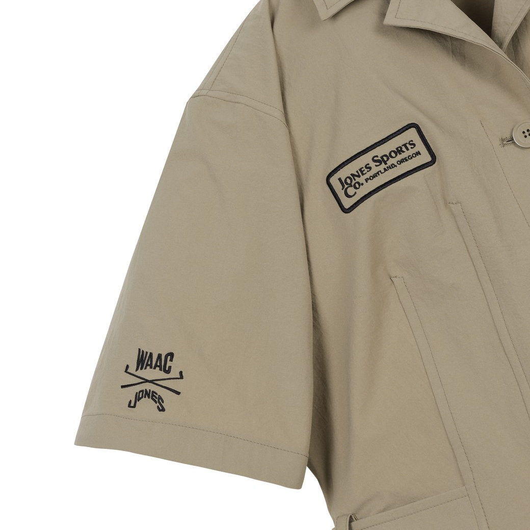 【25SS 新作|WAAC X JONES】WOMEN ショートスリーブジャンプスーツ ベージュ