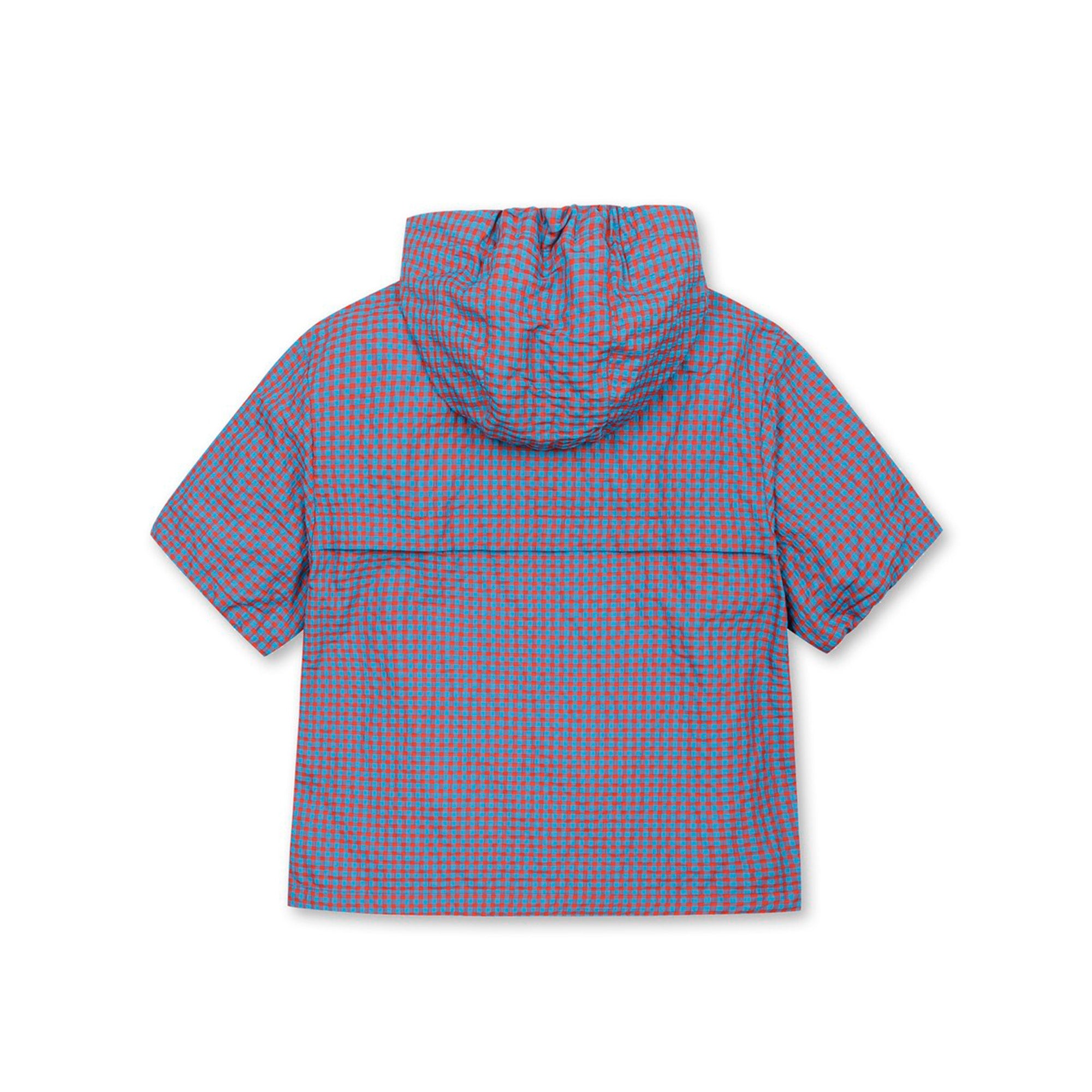 WOMEN ギンガムサッカーアノラック レッド