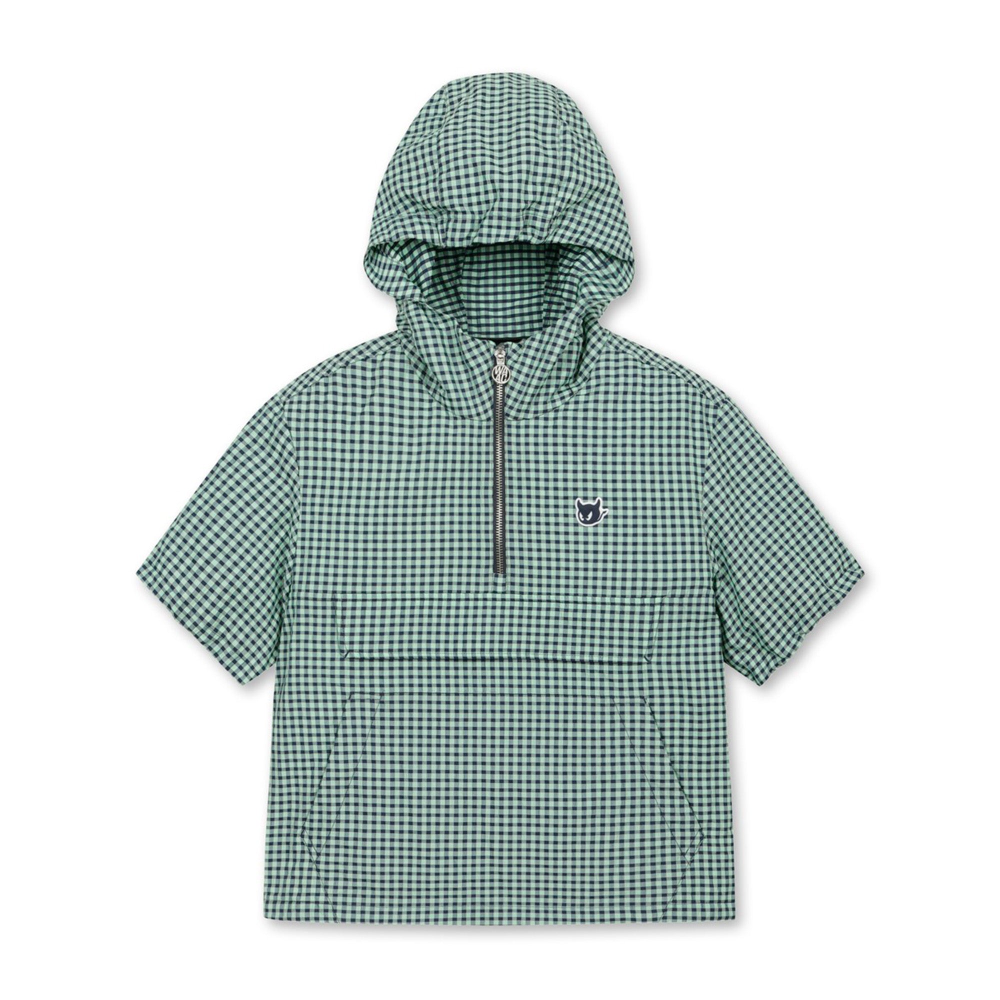 WOMEN ギンガムサッカーアノラック ミントグリーン