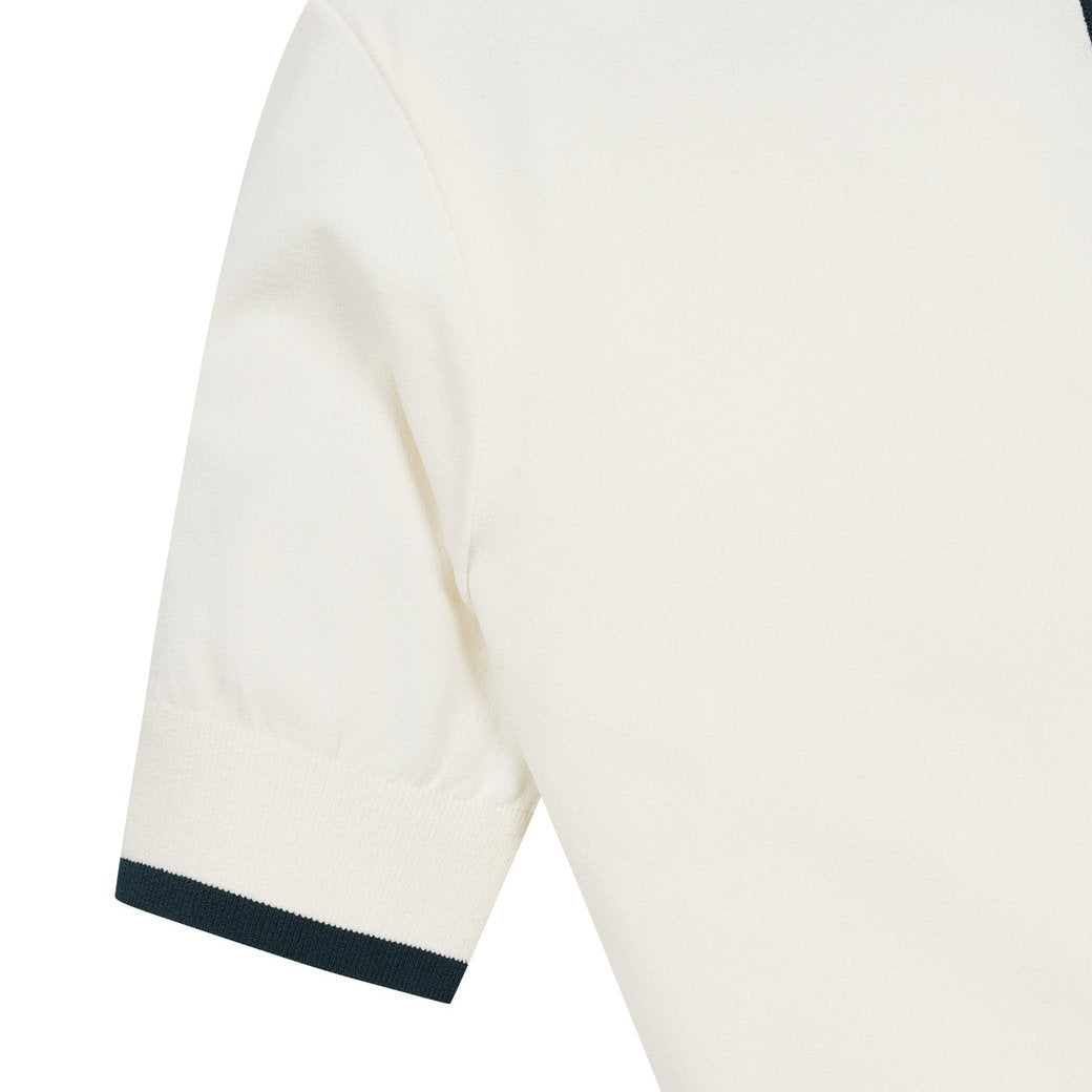 【WAAC X JONES】WOMEN サマーニットポロシャツ ホワイト