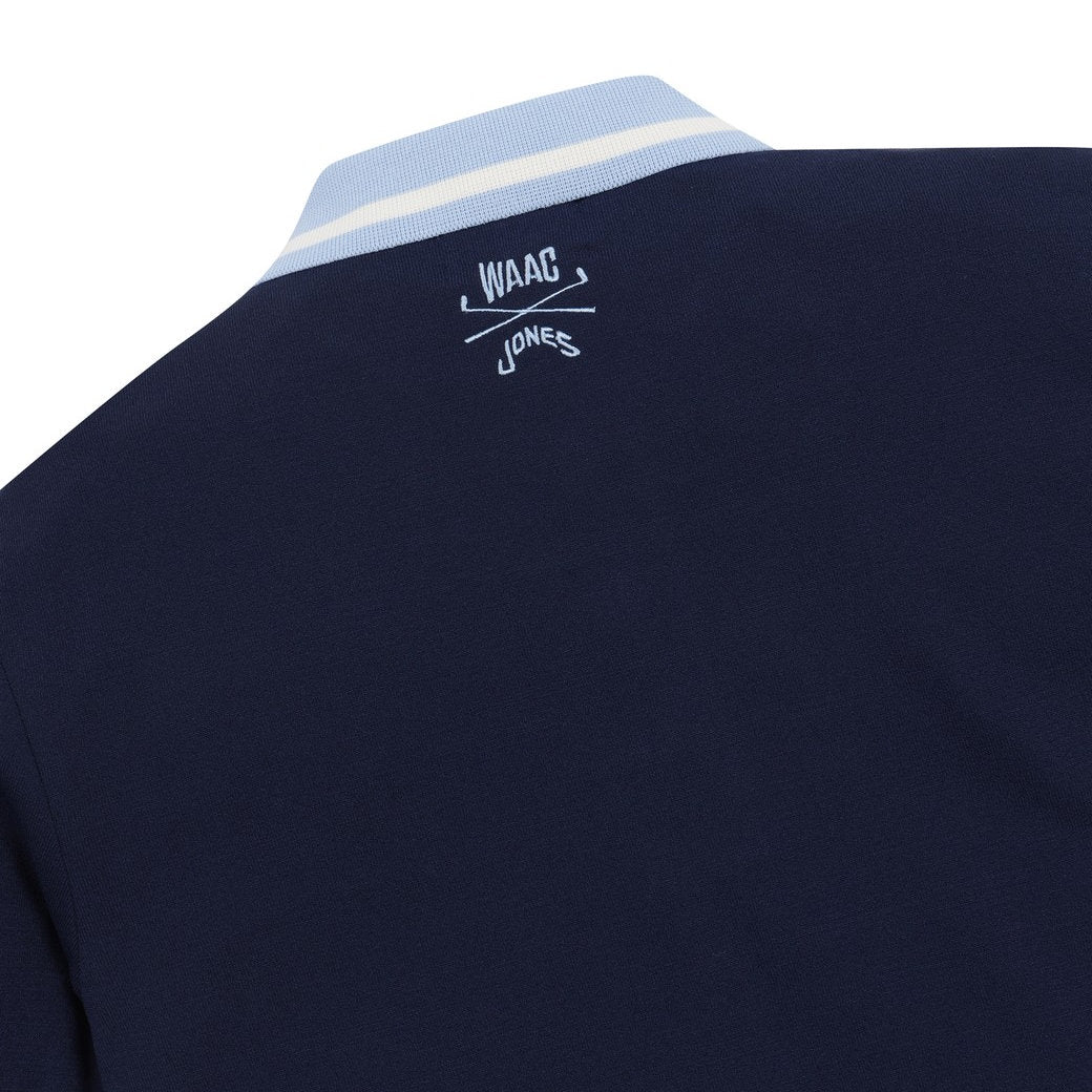 【WAAC X JONES】WOMEN サマーニットポロシャツ ネイビー