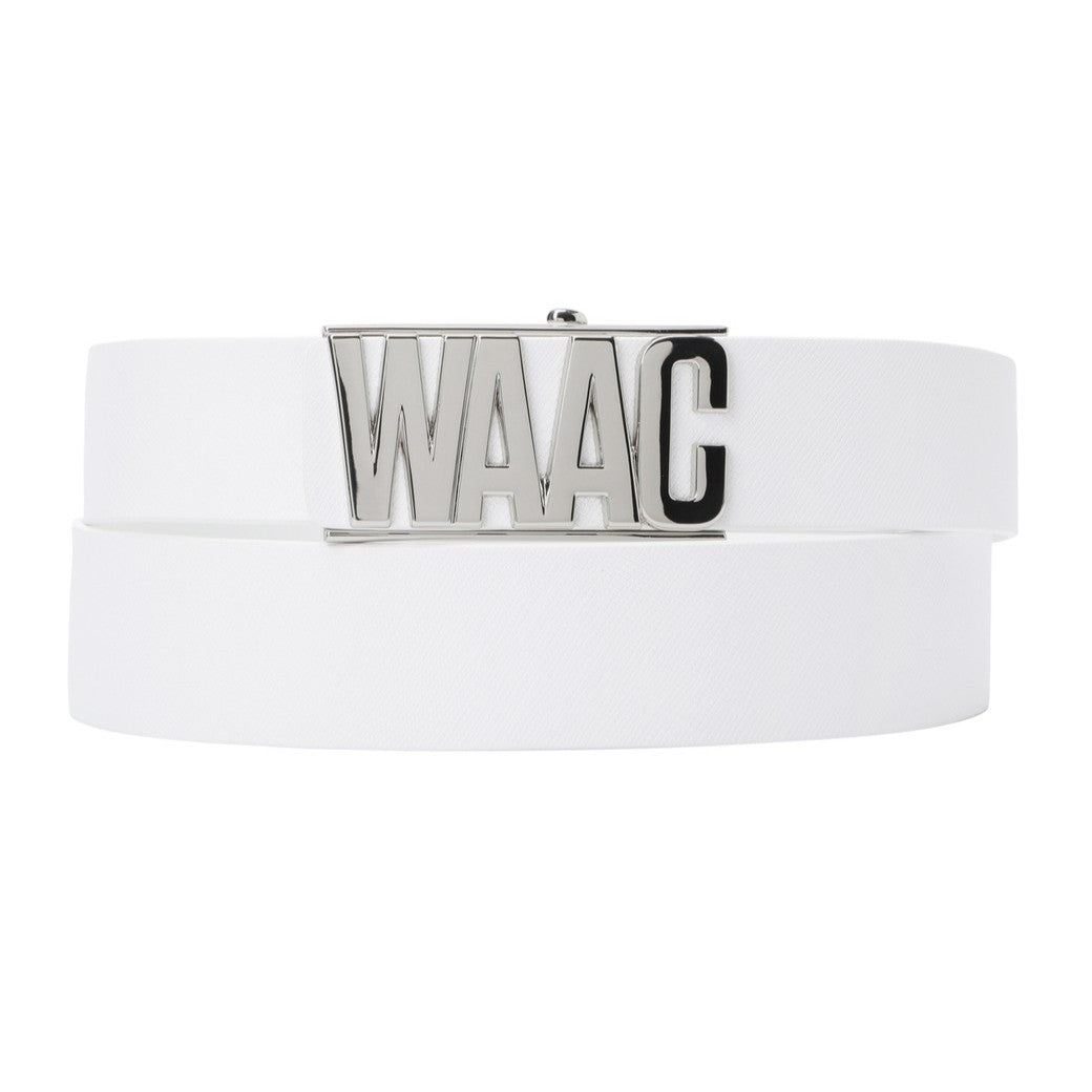 MEN WAACロゴベルト ホワイト