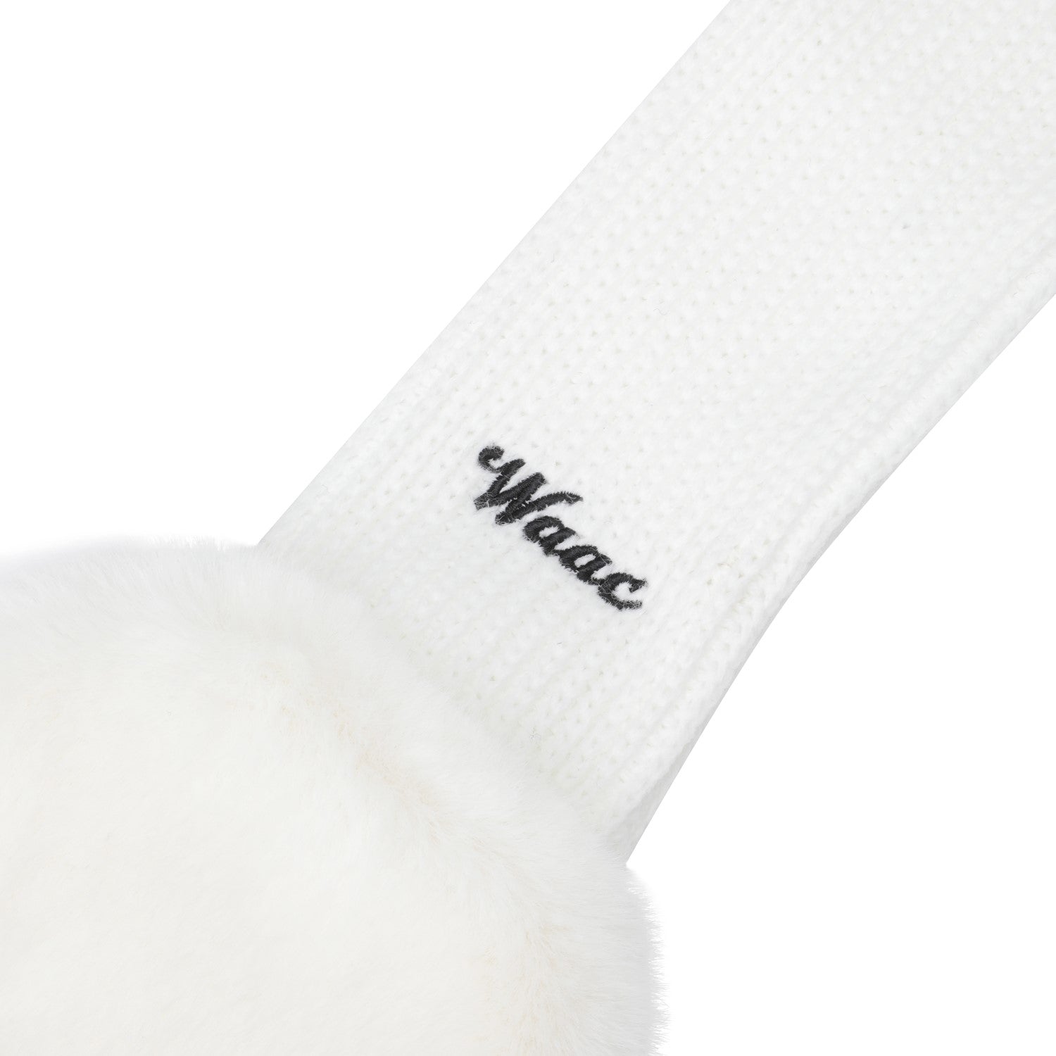 WOMEN リボンファーイヤーウォーマー ホワイト