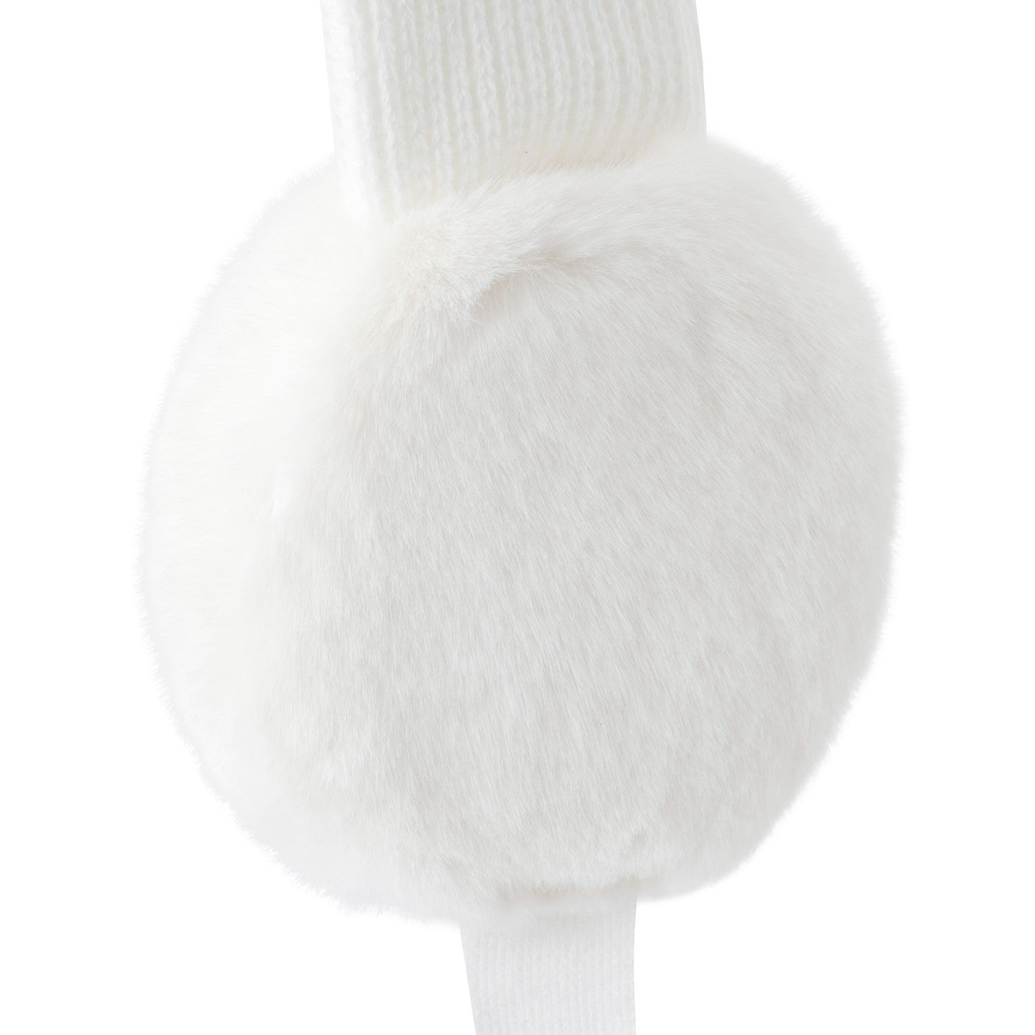 WOMEN リボンファーイヤーウォーマー ホワイト