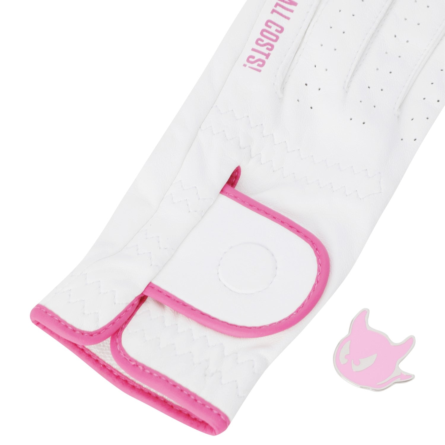 WOMEN ボールマーカーゴルフグローブ ピンク