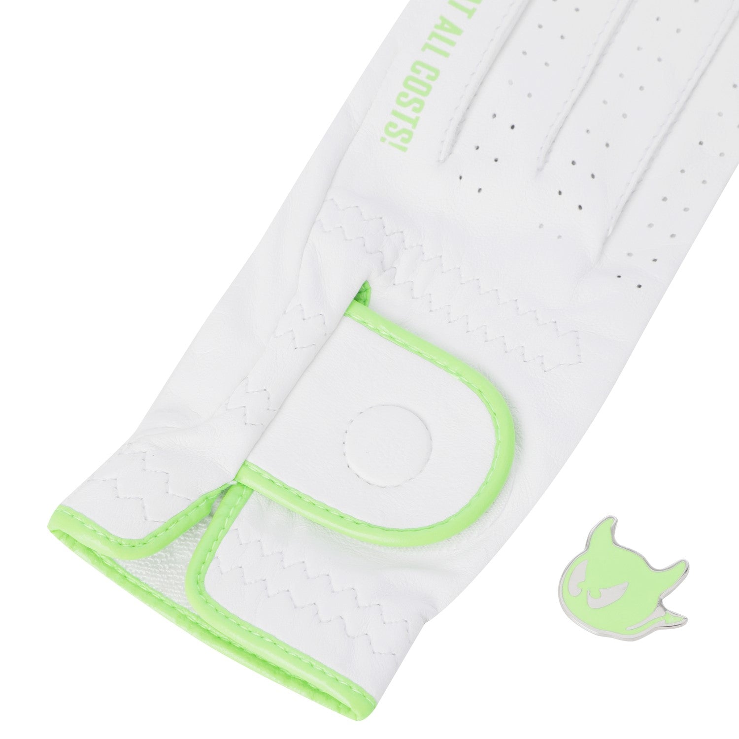 WOMEN ボールマーカーゴルフグローブ イエローグリーン