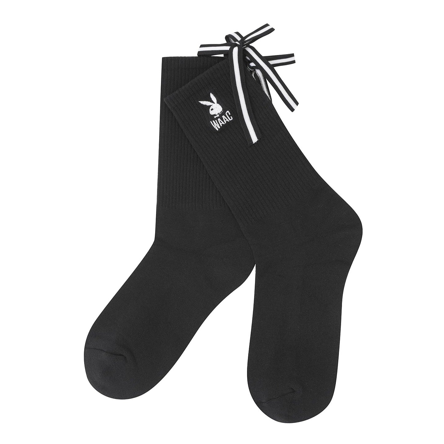 WOMENS PLAYBOYコラボ リボンミドルソックス/072332866