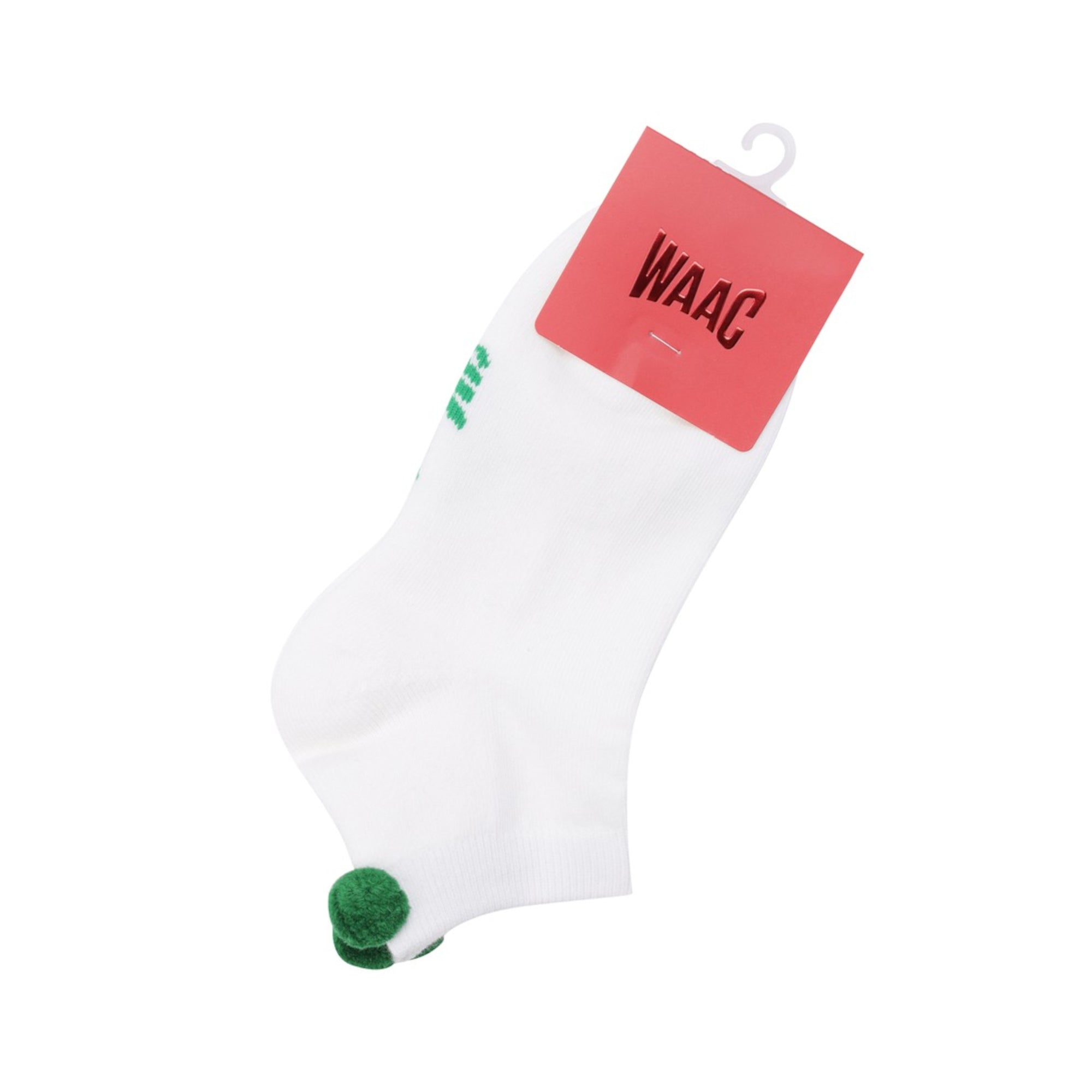 WOMEN ポンポンショートソックス ホワイト