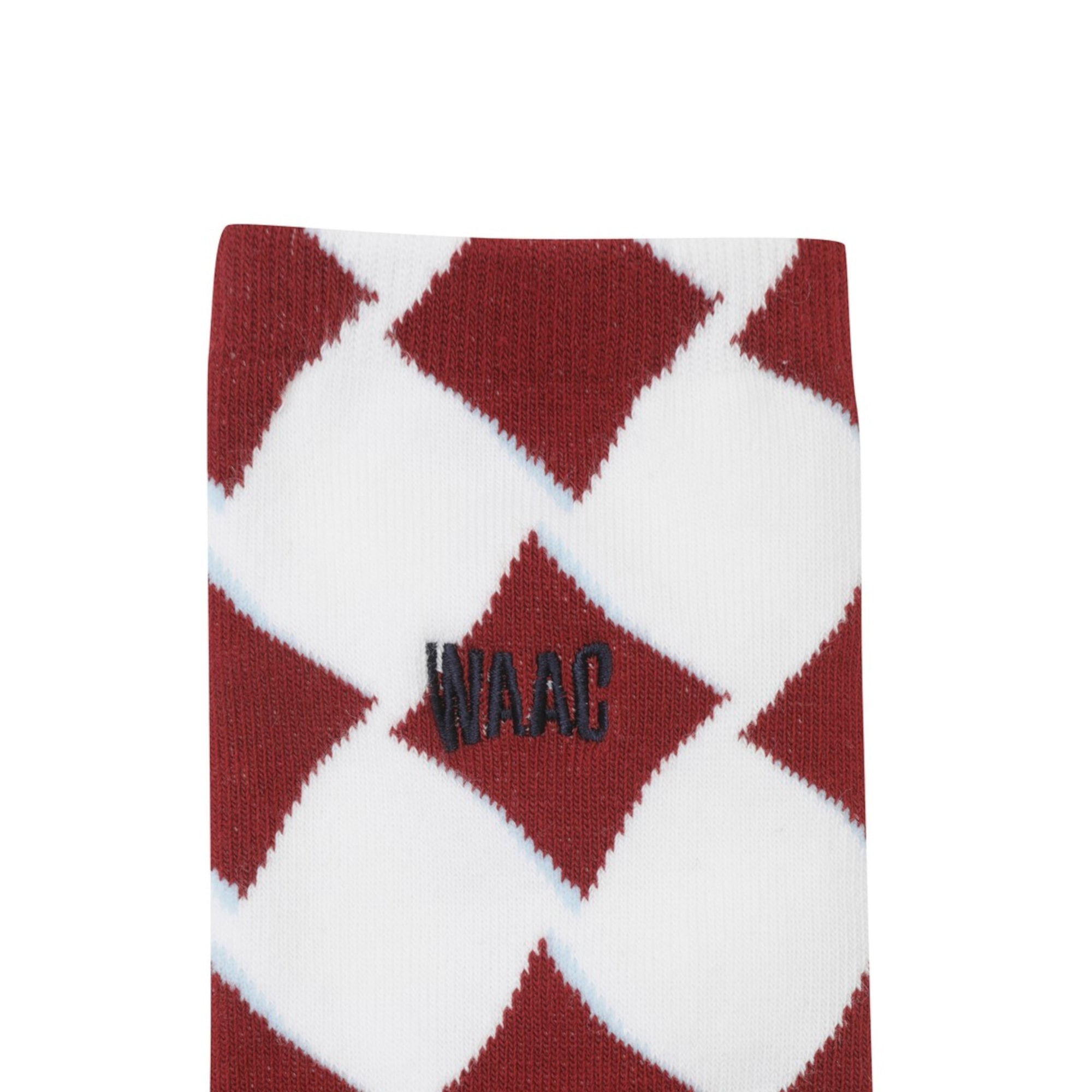 WOMEN アーガイルミドルソックス ホワイト